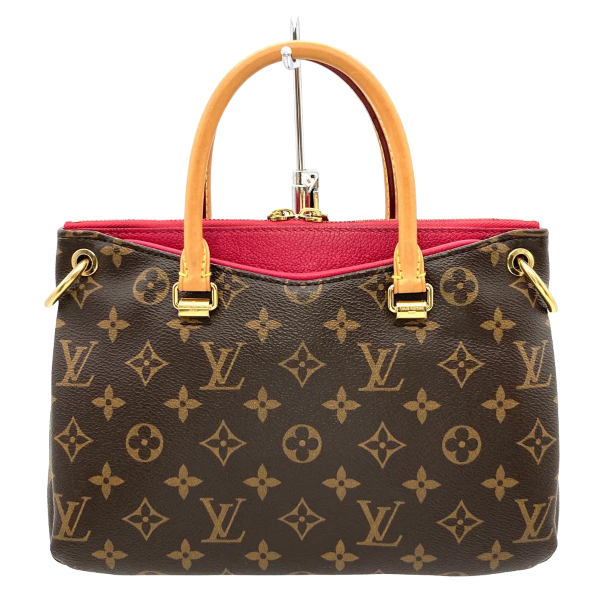 Louis Vuitton Cerise Red Color Monogram Canvas Handbag (Pre-Owned)