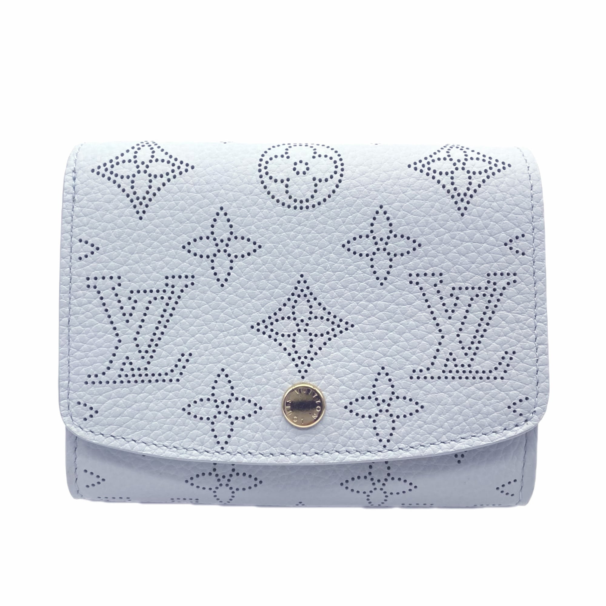 Louis Vuitton Mahina Blue Yellow Leather Wallet (Bi-Fold) (Pre-Owned)