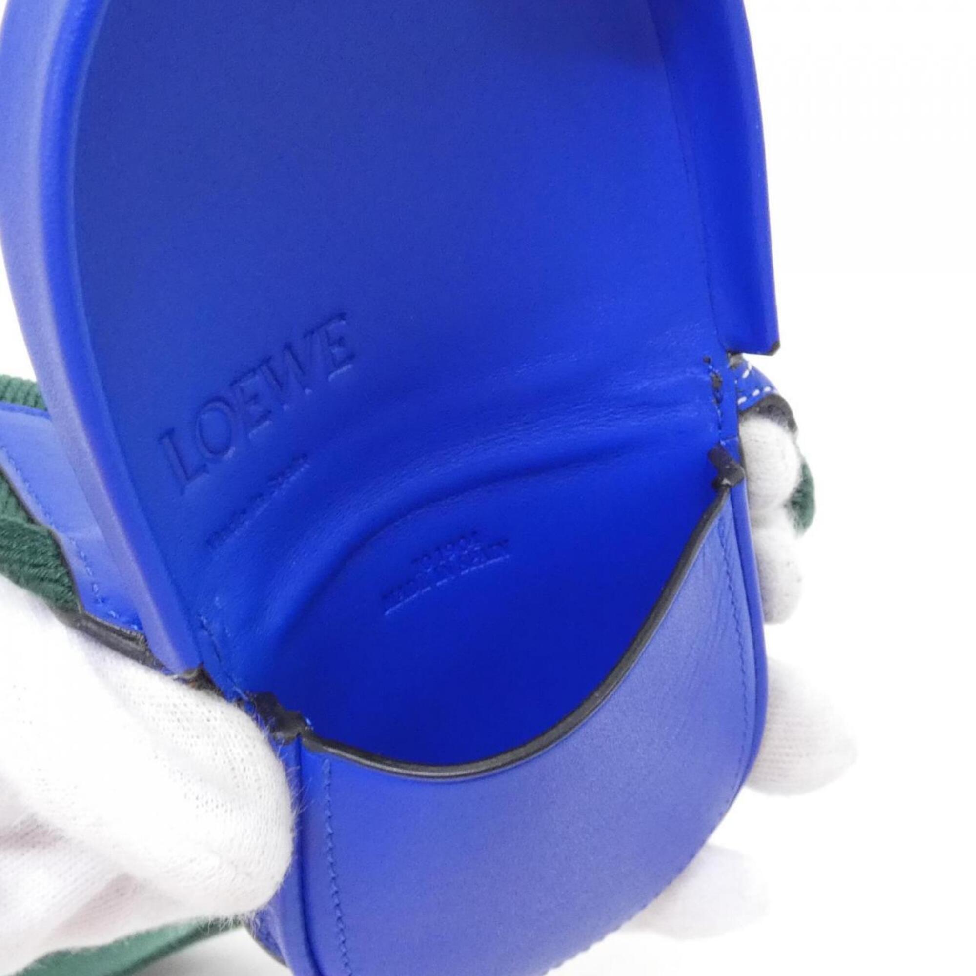 Loewe Blue Leather Handbag Pouch Shoulder Bag (Pre-Owned)