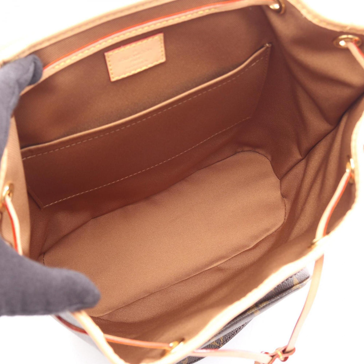 Louis Vuitton Brown Coated Canvas Leather Backpack Handbag (Pre-Owned)