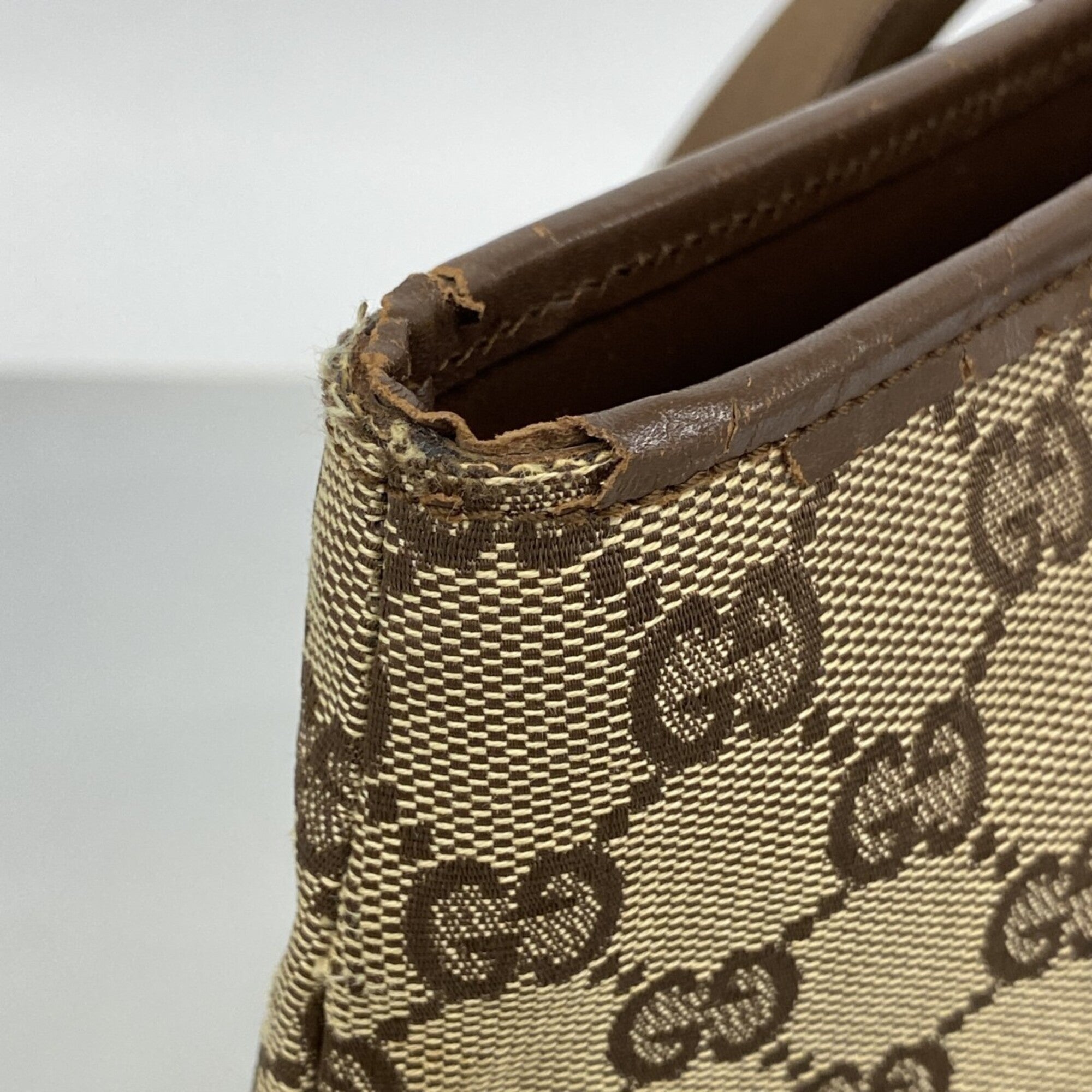 Gucci Brown Canvas Tote Bag (Pre-Owned)