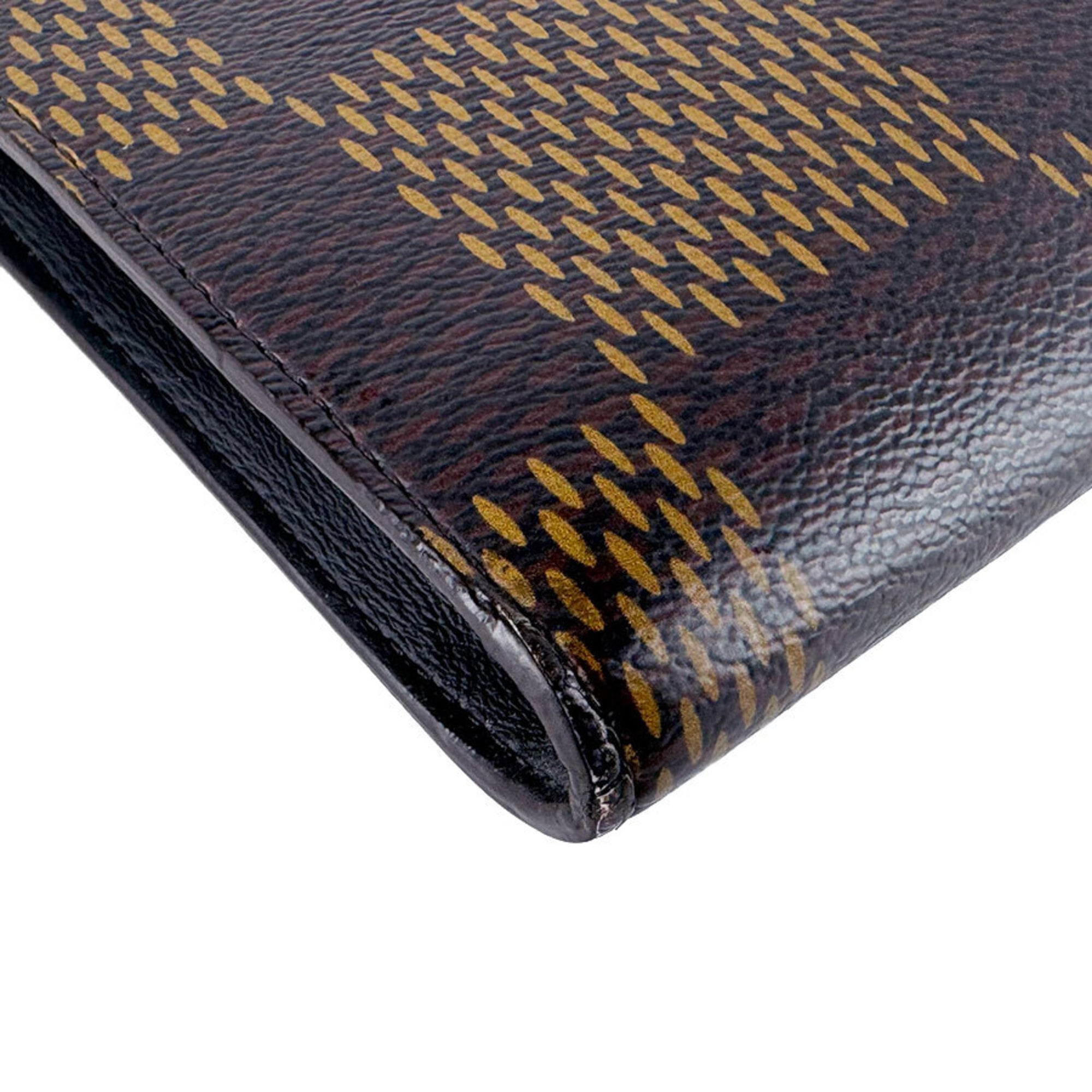 Louis Vuitton Damier Canvas Ebene Clutch Bag Pochette (Pre-Owned)