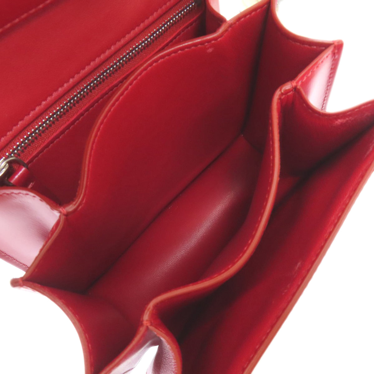 Celine Red Color Leather Shoulder Bag (Pre-Owned)