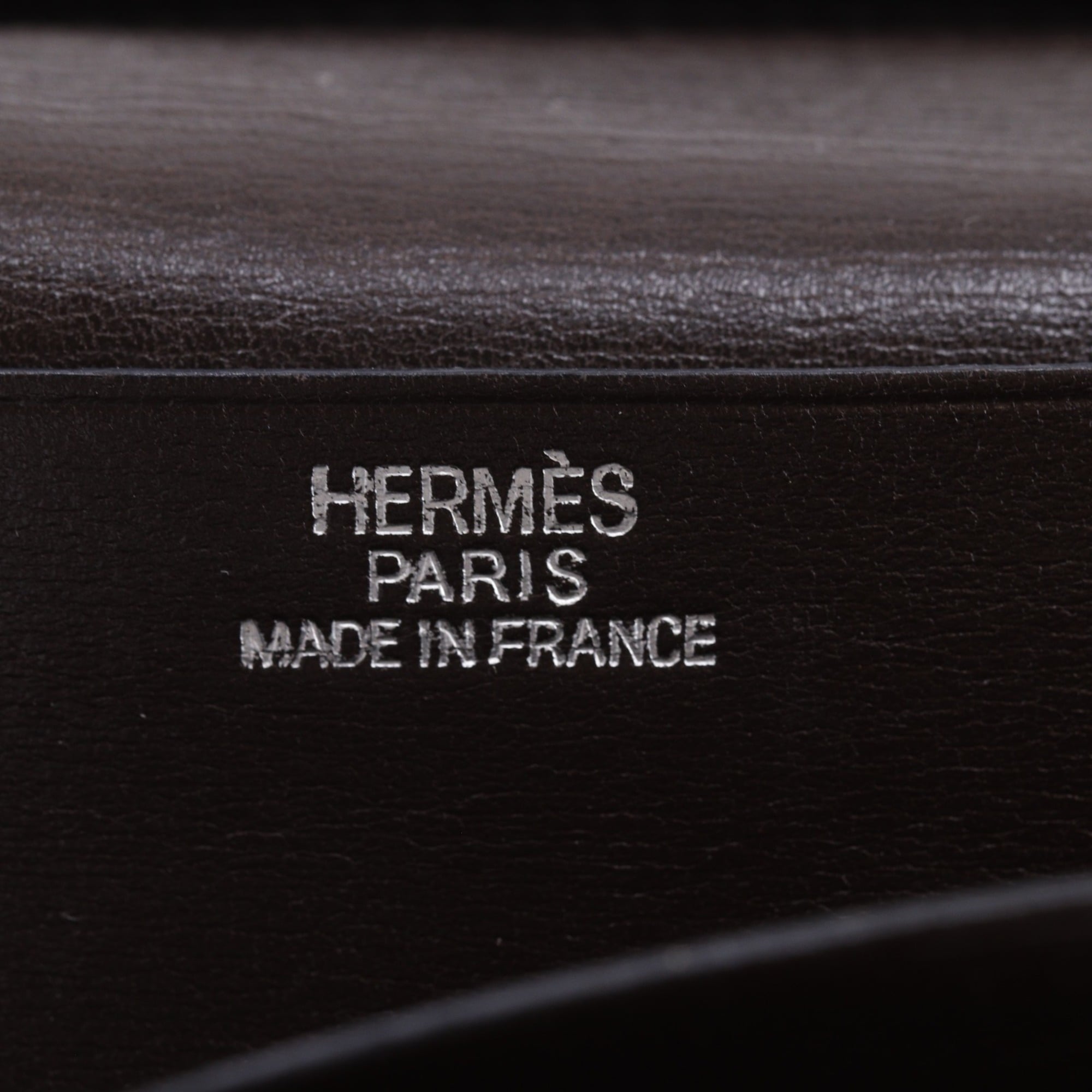 Hermes Brown Box Calf Leather Long Wallet (Bi-Fold) (Pre-Owned)