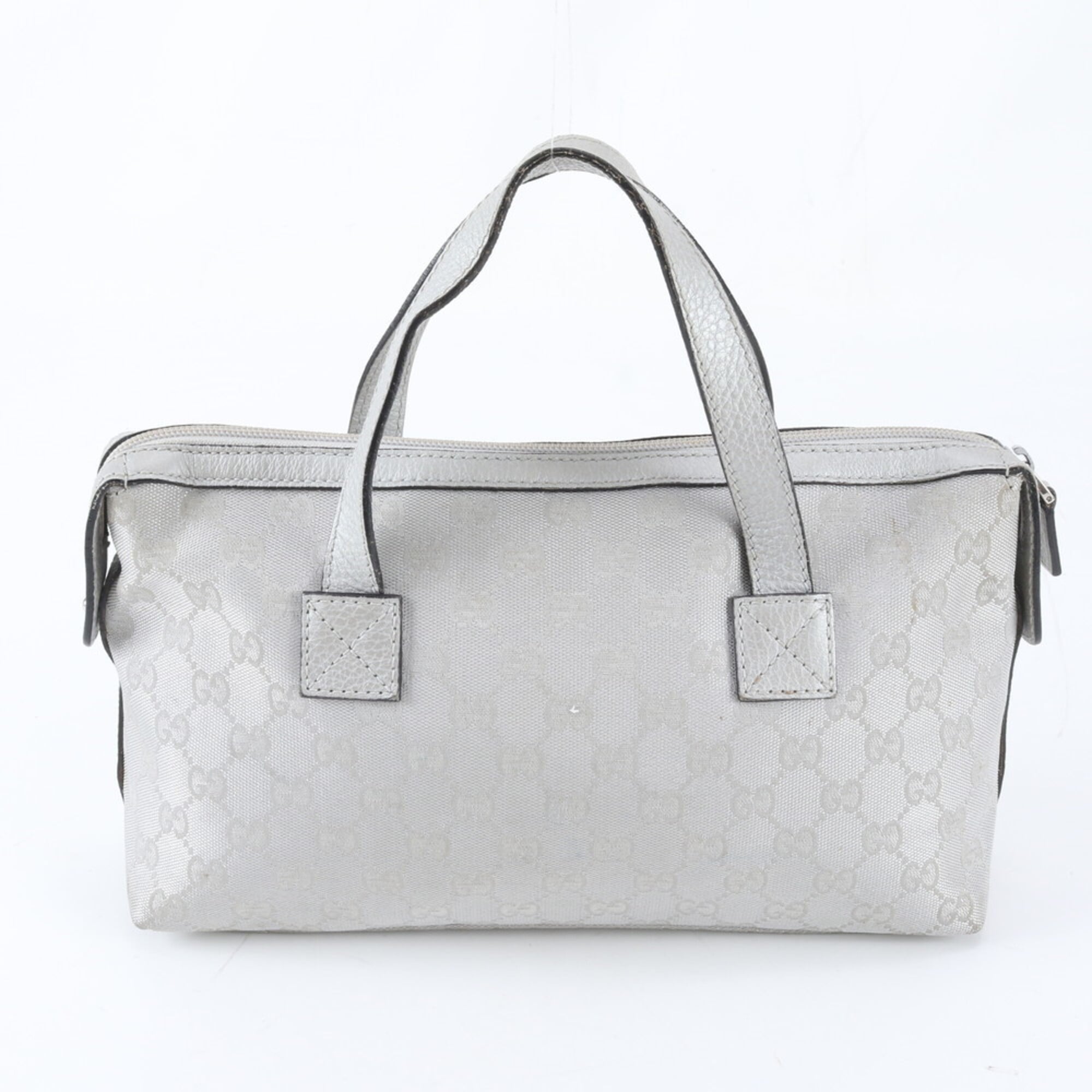 Gucci Leather Canvas Handbag Tote Bag (Pre-Owned)