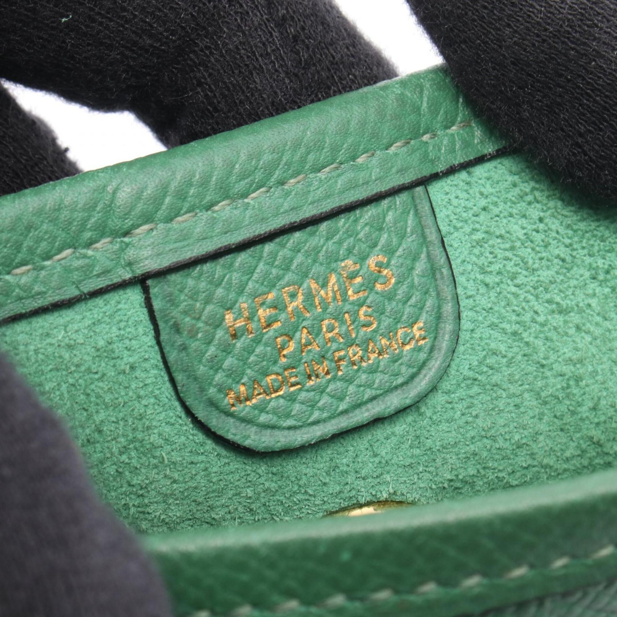 Hermes Green Courchevel Leather Shoulder Bag (Pre-Owned)