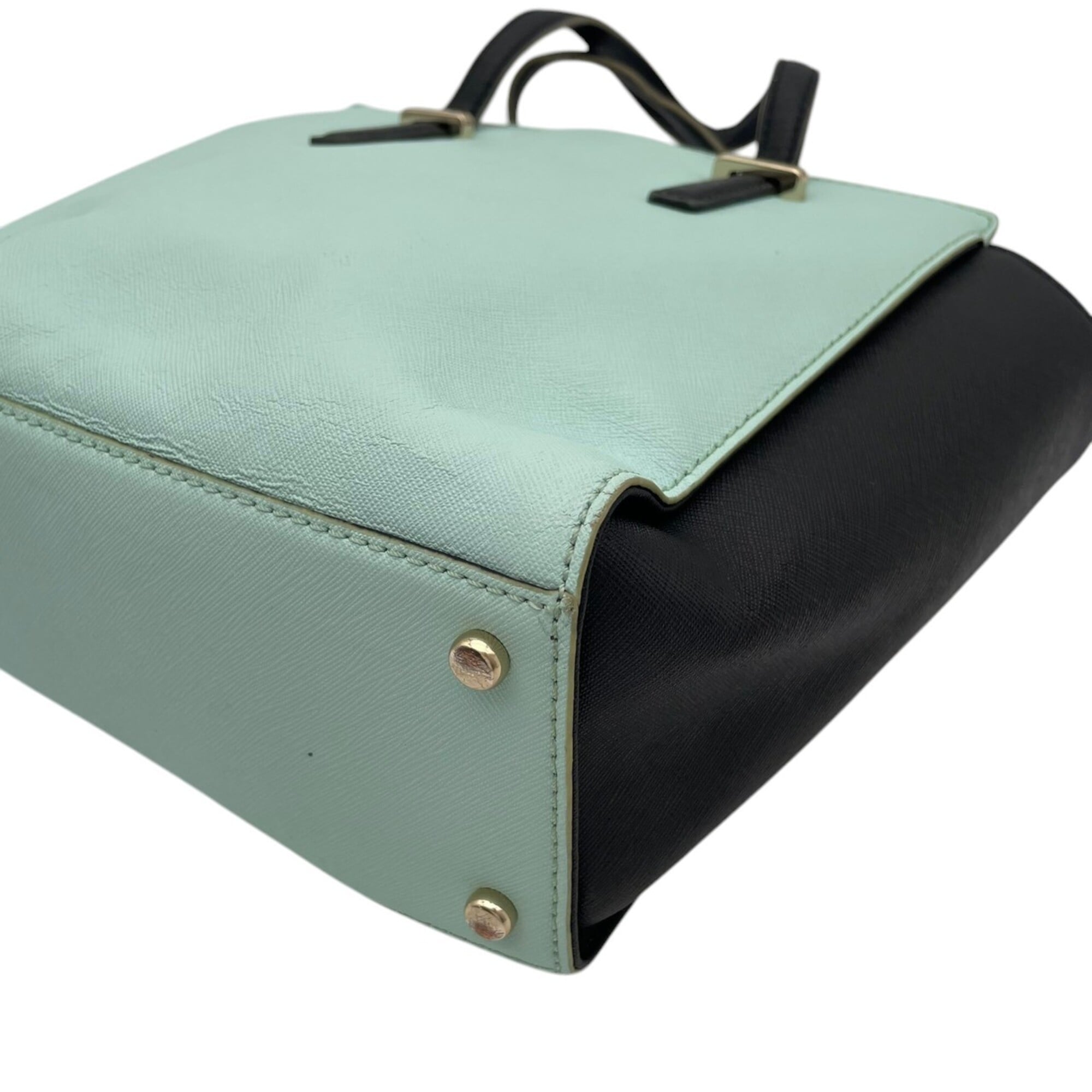 Kate Spade Black Green Leather Handbag Shoulder Bag (Pre-Owned)