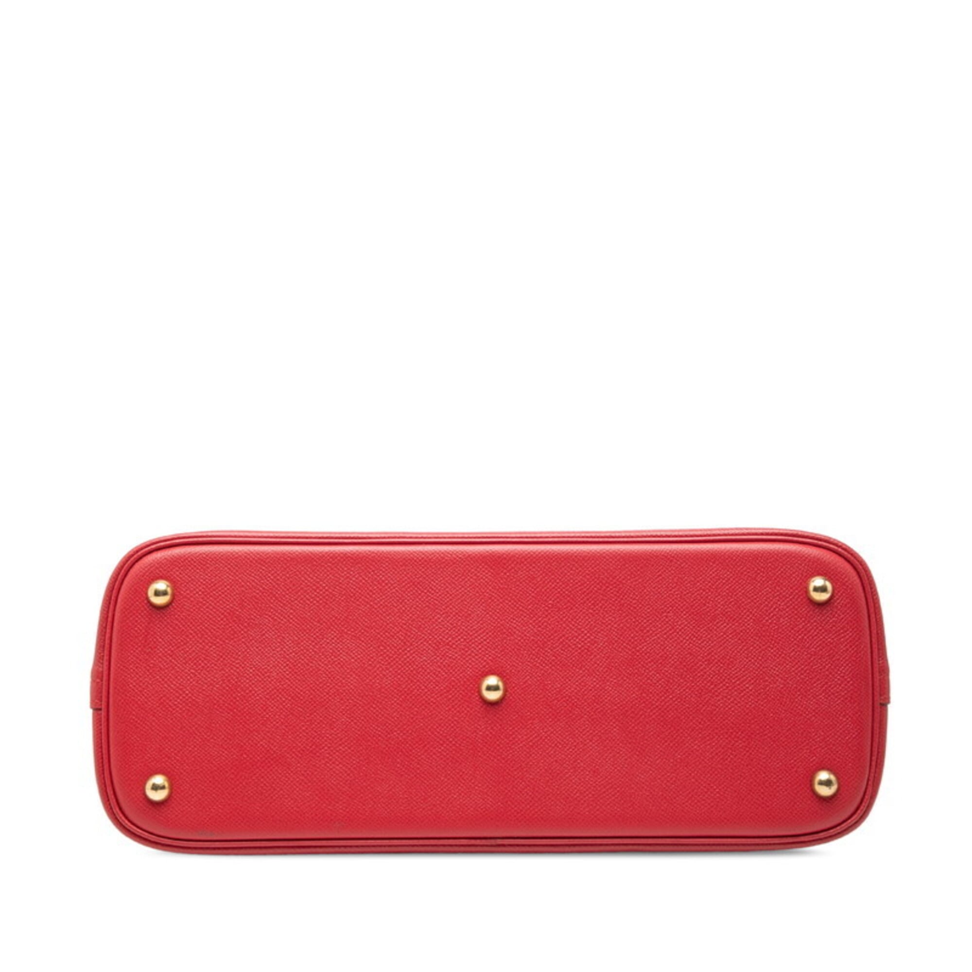 Hermes Red Color Courchevel Leather Handbag Shoulder Bag (Pre-Owned)