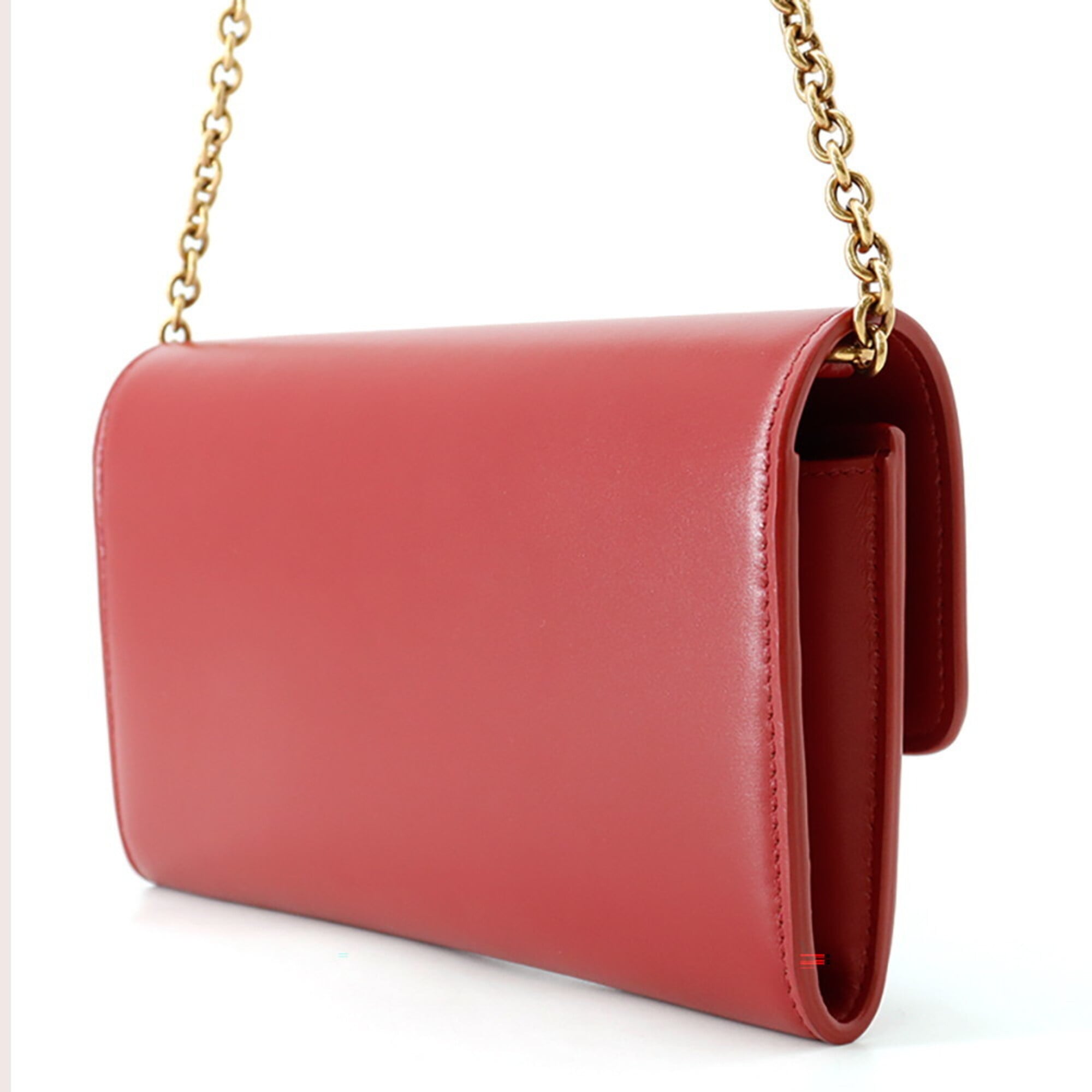 Yves Saint Laurent Leather Chain/Shoulder Wallet (Pre-Owned)