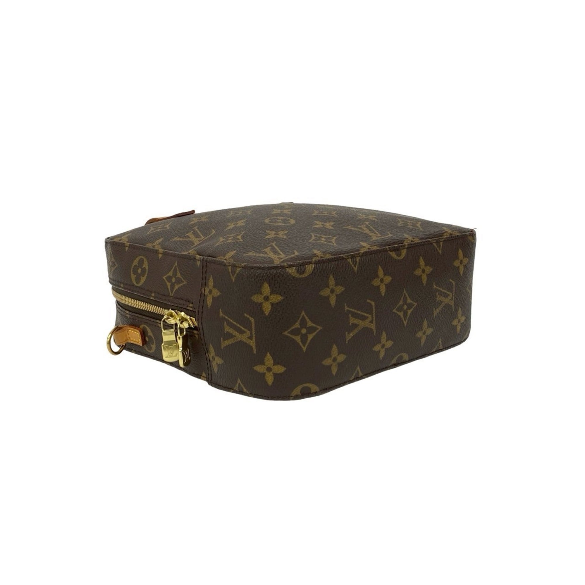 Louis Vuitton Brown Leather Pvc Handbag Shoulder Bag (Pre-Owned)