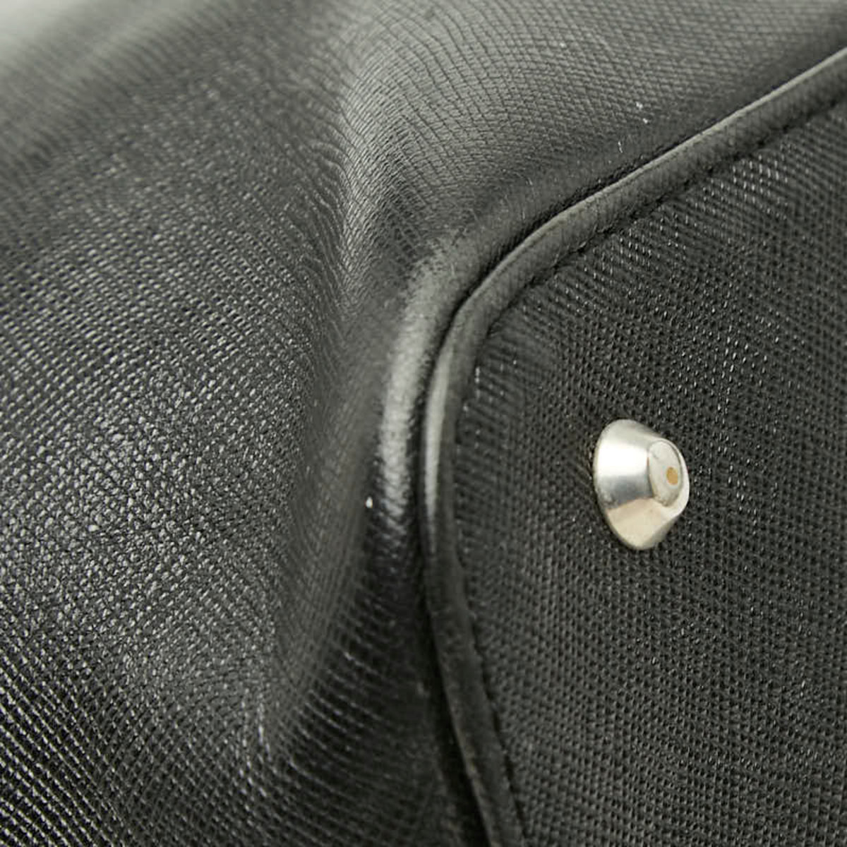 Burberry Black Leather Shoulder Bag Tote Bag (Pre-Owned)