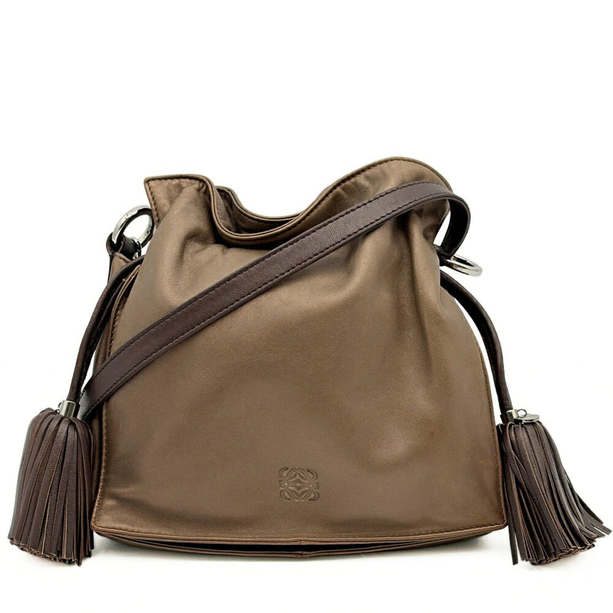 Loewe Bronze Nappa Leather Leather Shoulder Bag (Pre-Owned)