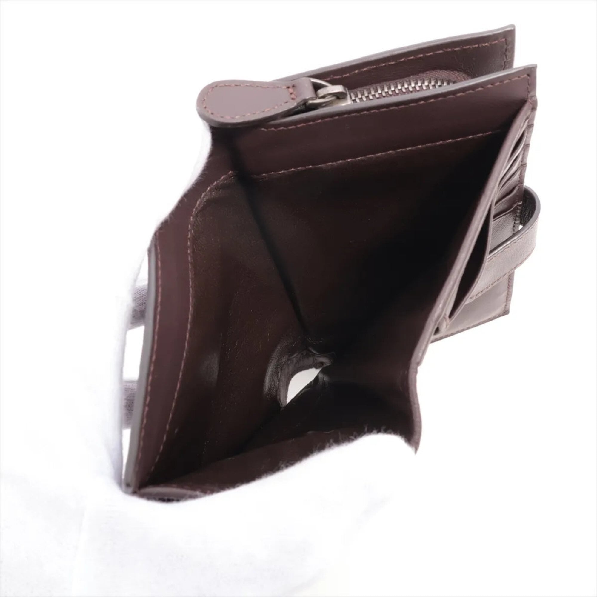 Bottega Veneta Intrecciato Brown Intrecciato Wallet (Bi-Fold) (Pre-Owned)