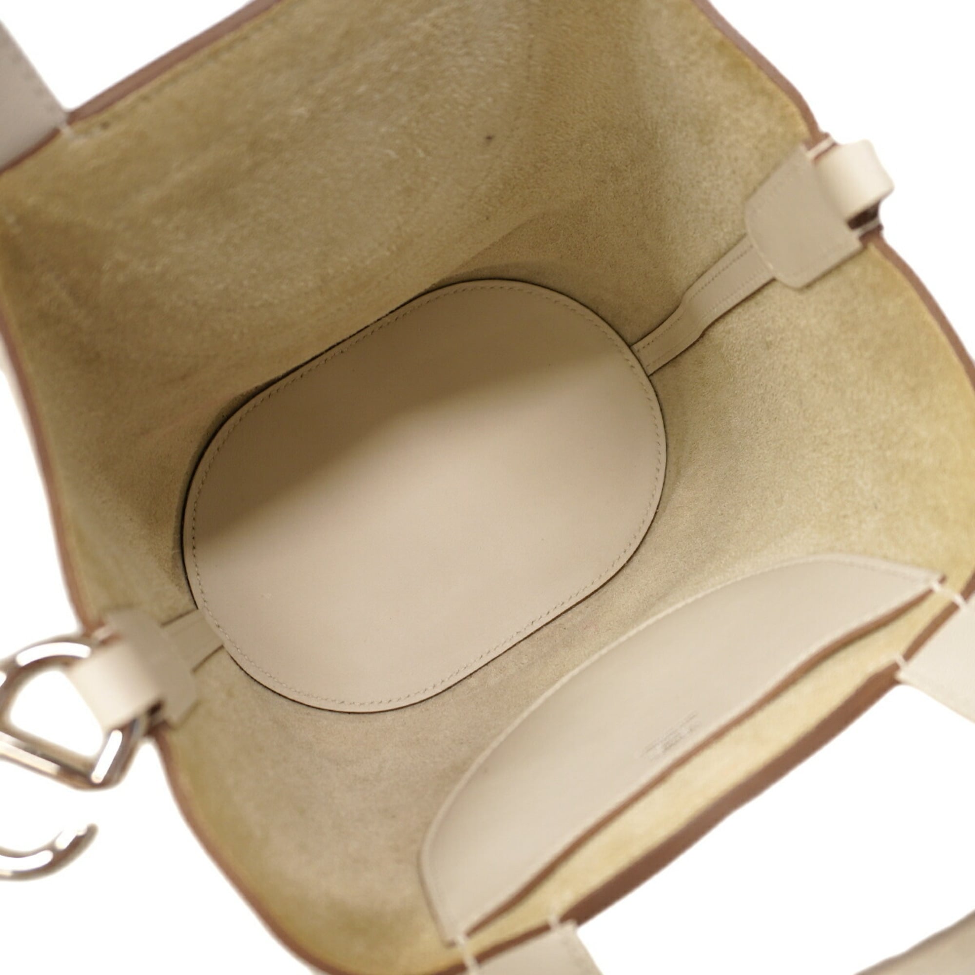 Hermes White Taurillon Clemence Leather Handbag (Pre-Owned)