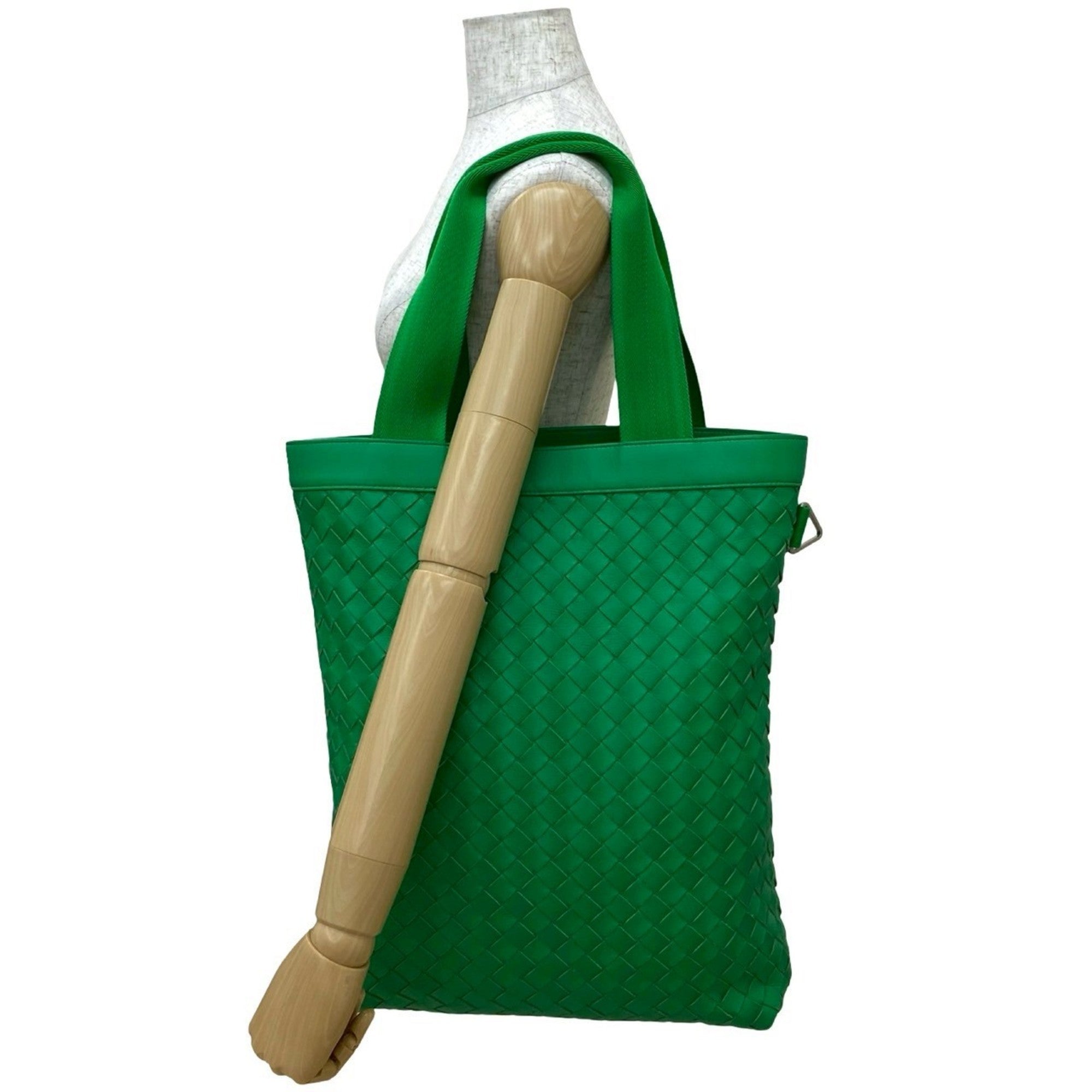 Bottega Veneta Green Leather Tote Bag (Pre-Owned)