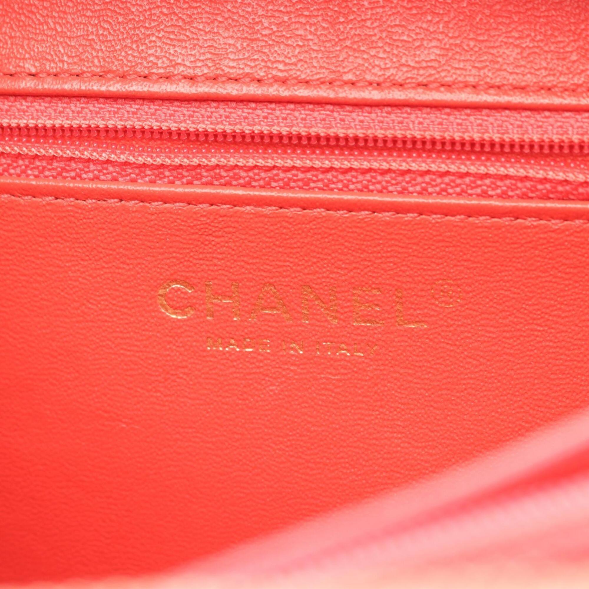 Chanel Pink Grained Calfskin Handbag Shoulder Bag Vanity Bag (Pre-Owned)