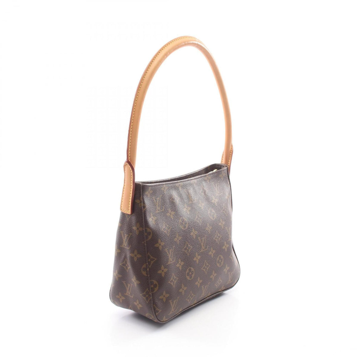 Louis Vuitton Brown Coated Canvas Leather Handbag Shoulder Bag (Pre-Owned)
