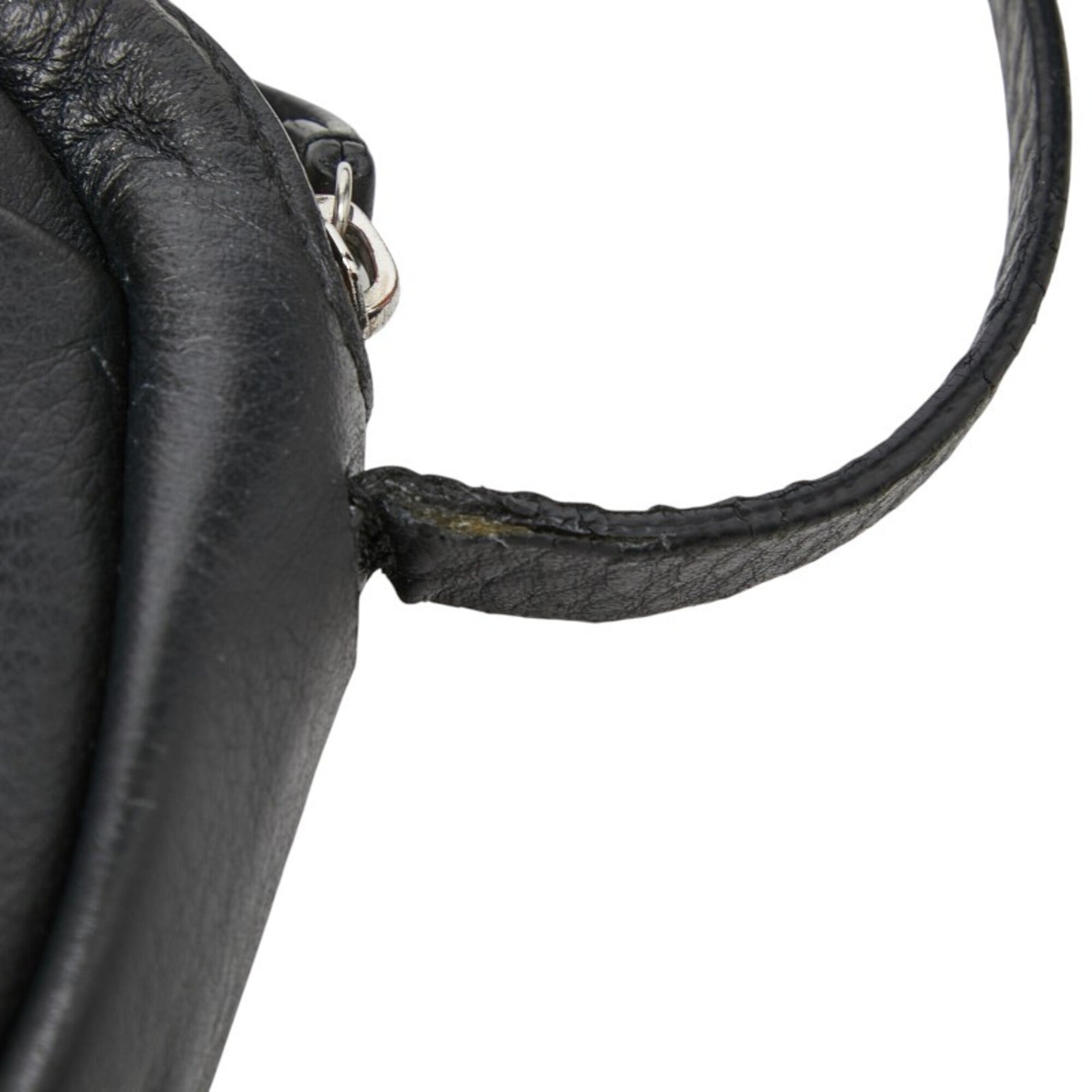 Balenciaga Black Leather Shoulder Bag (Pre-Owned)