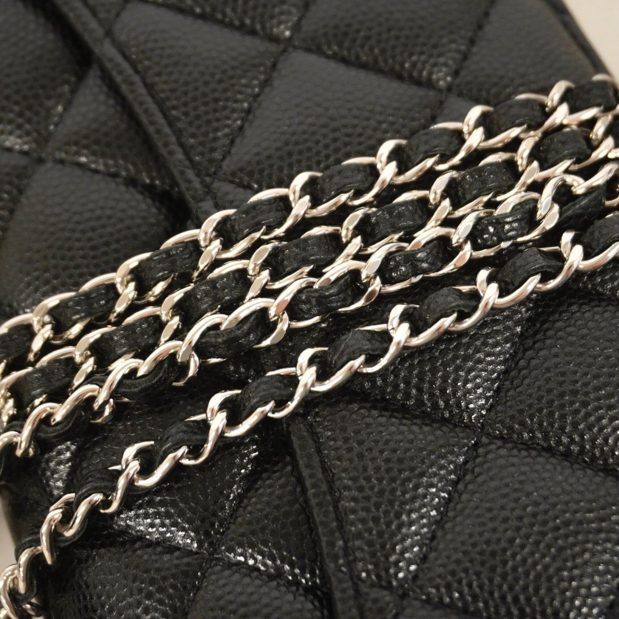 Chanel Black Grained Calfskin (Pre-Owned)