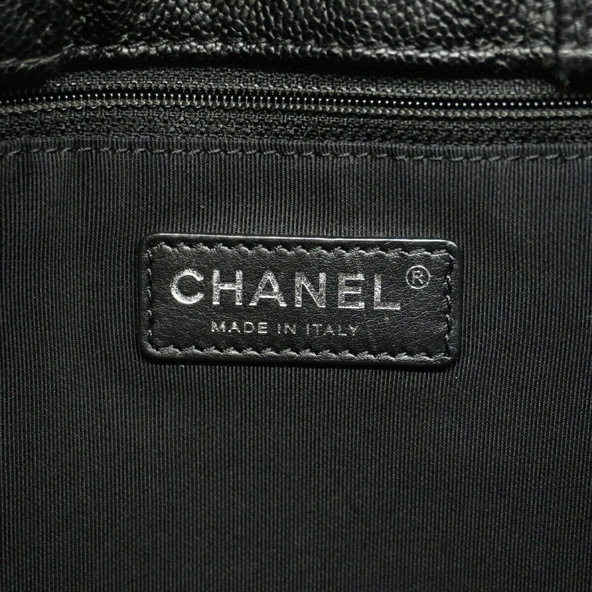 Chanel Black Grained Calfskin Tote Bag (Pre-Owned)