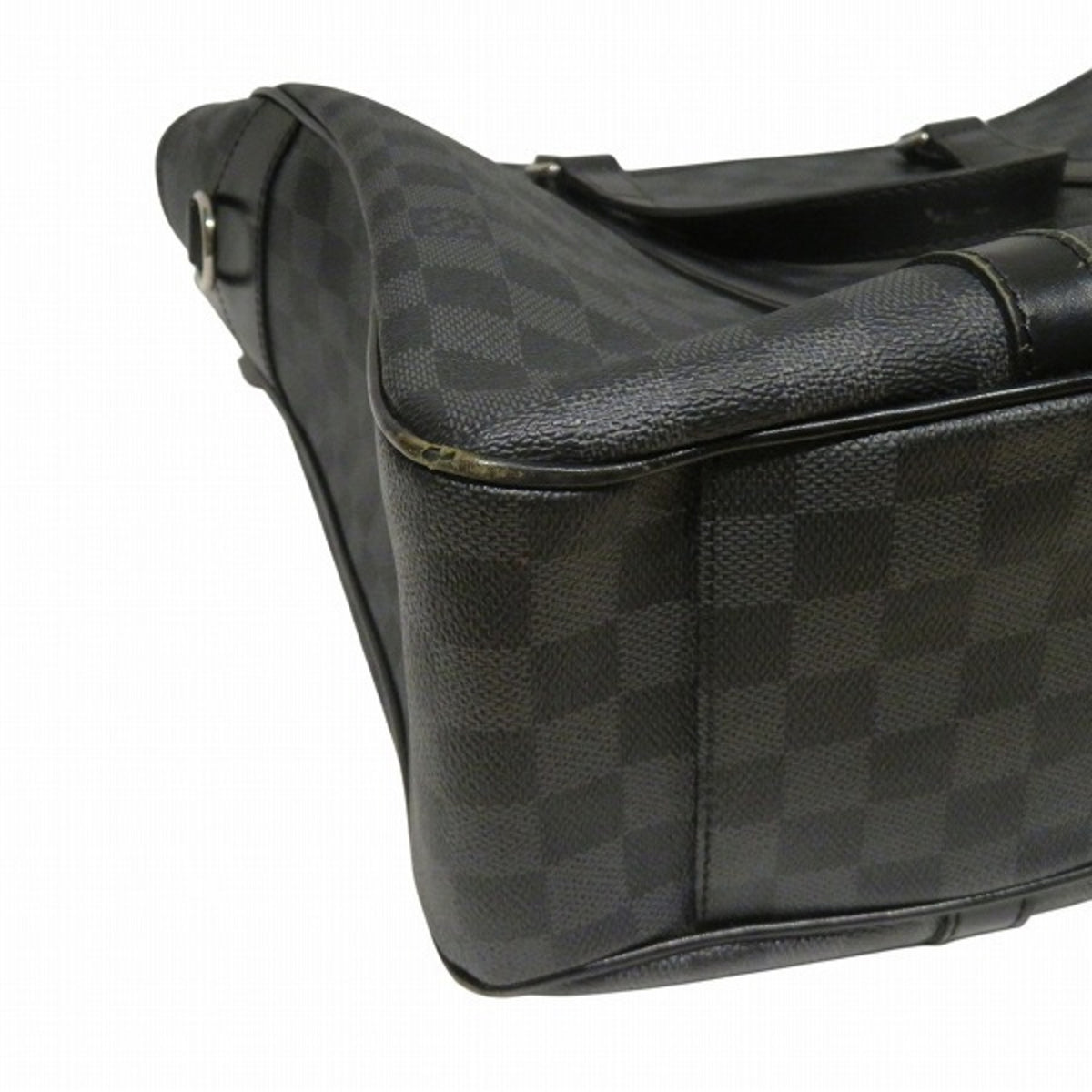 Louis Vuitton Black Damier Graphite Handbag Shoulder Bag Tote Bag (Pre-Owned)