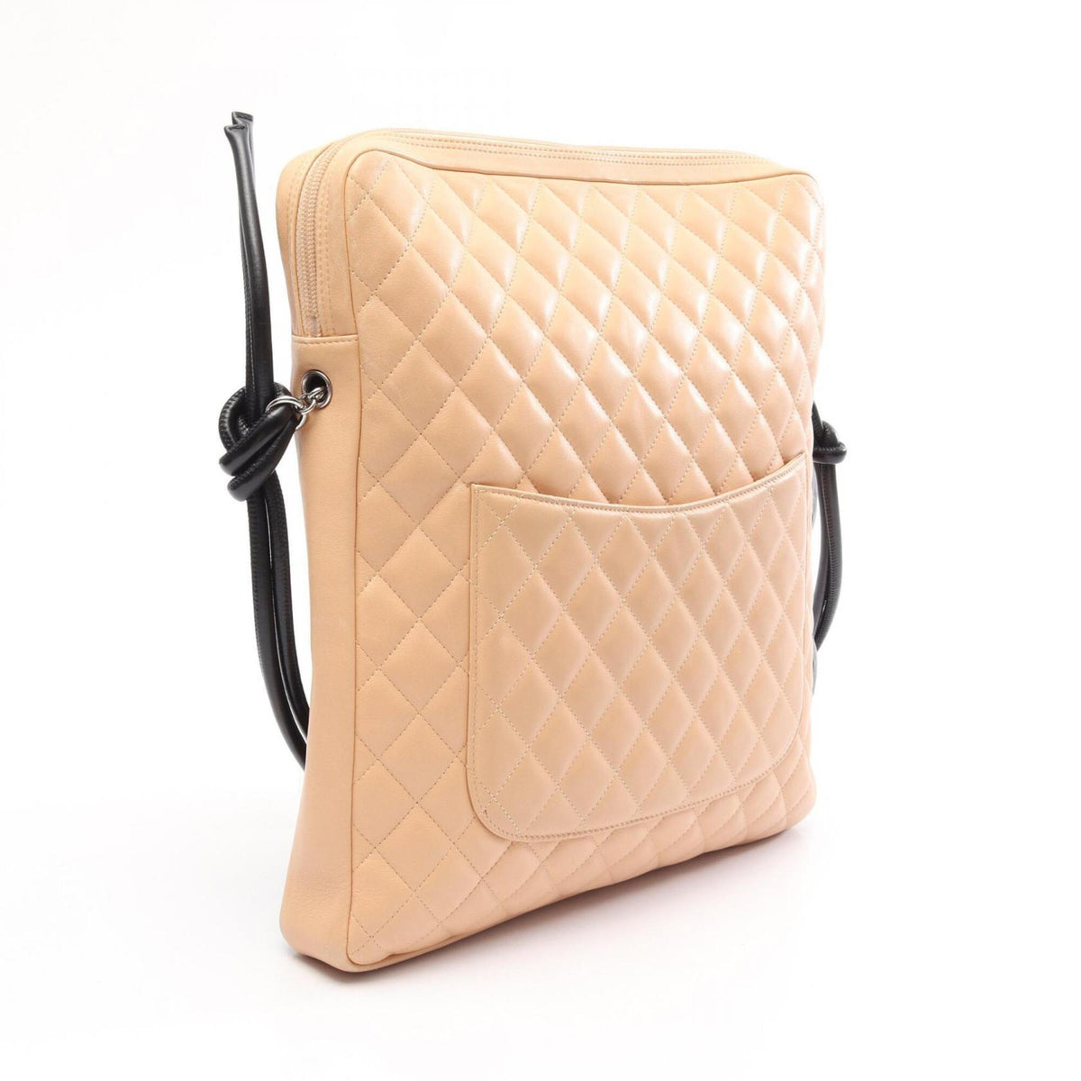 Chanel Beige Black Cambon Ligne Shoulder Bag (Pre-Owned)