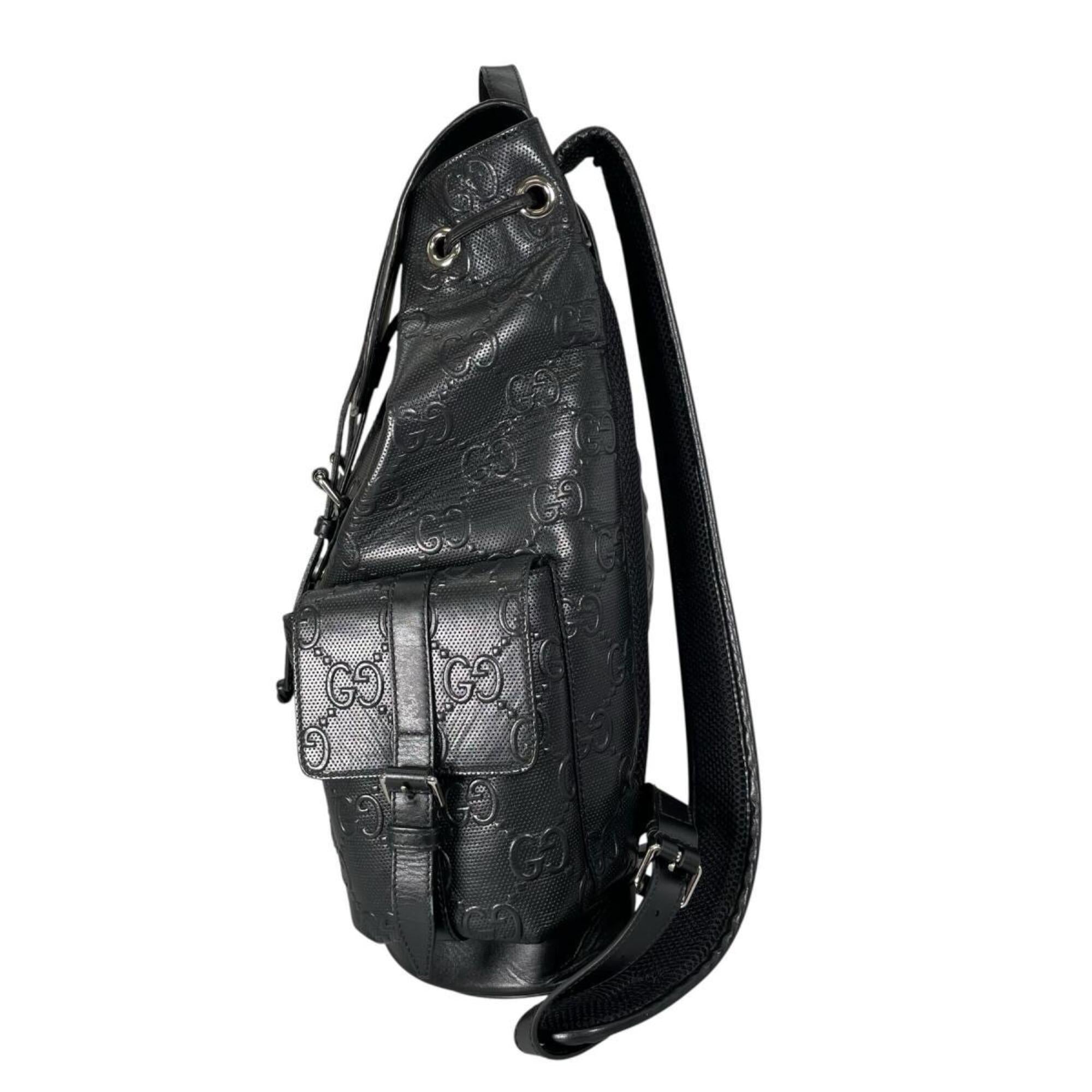 Gucci Black Leather Backpack (Pre-Owned)