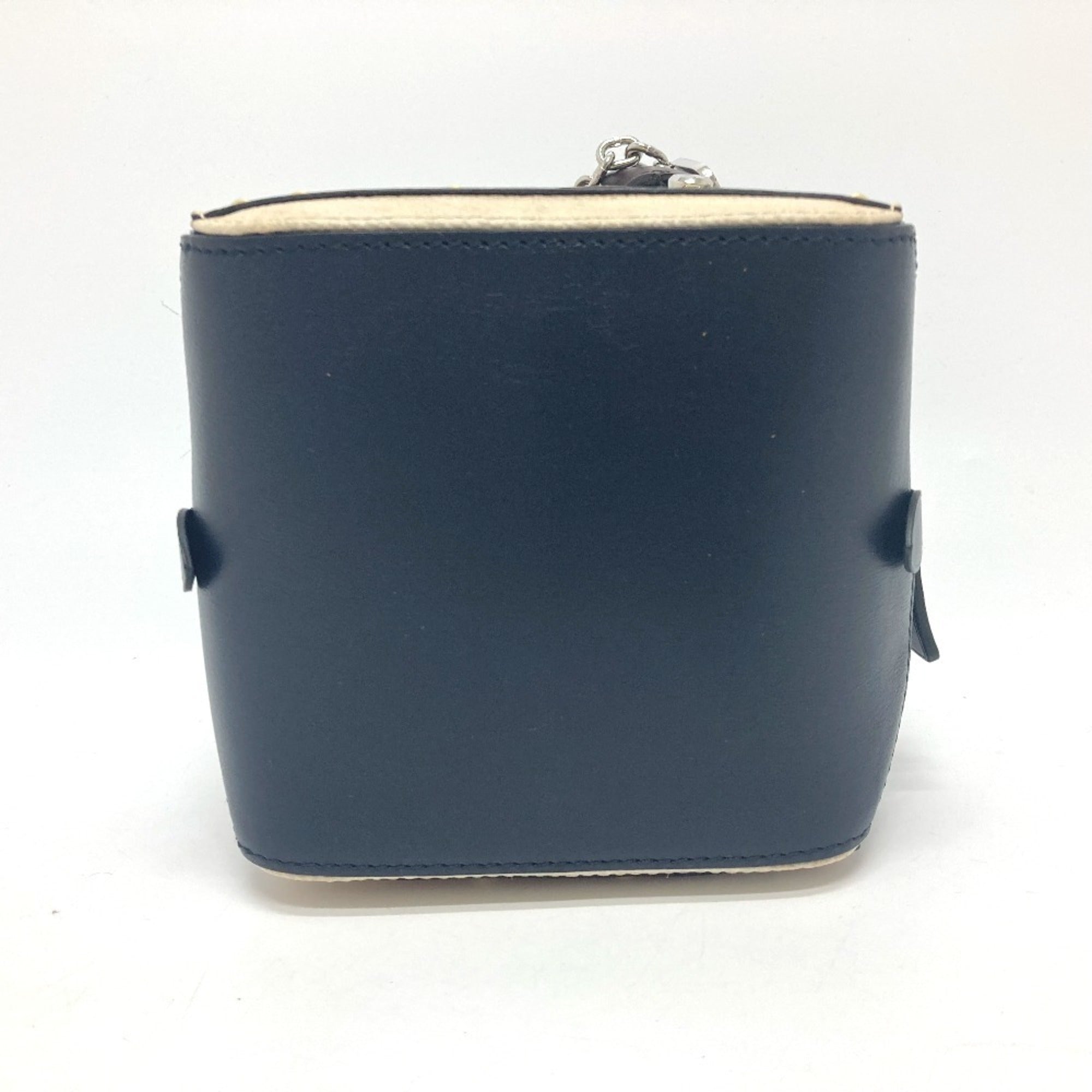 Louis Vuitton Beige Black Leather Handbag (Pre-Owned)
