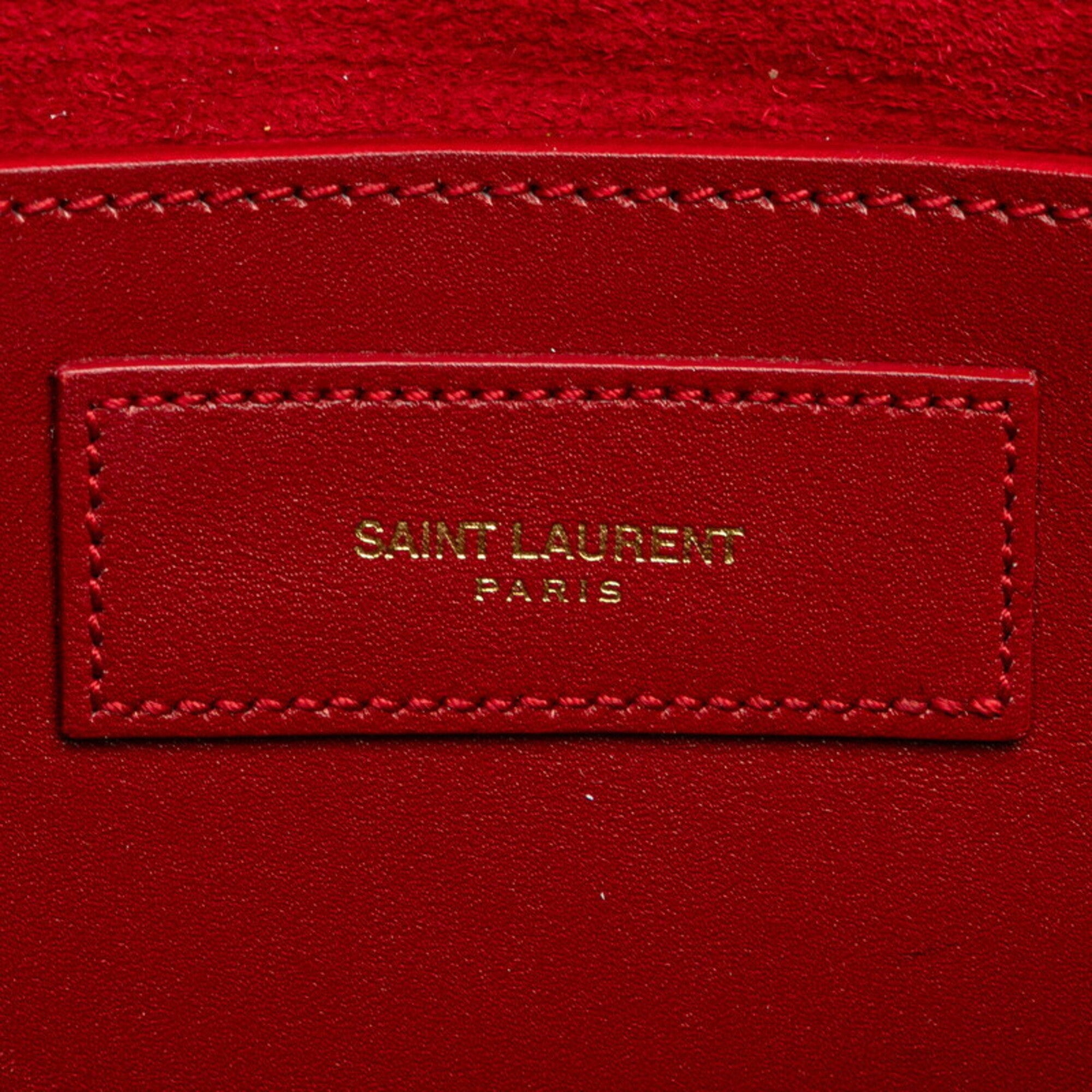 Saint Laurent Red Color Leather Shoulder Bag (Pre-Owned)
