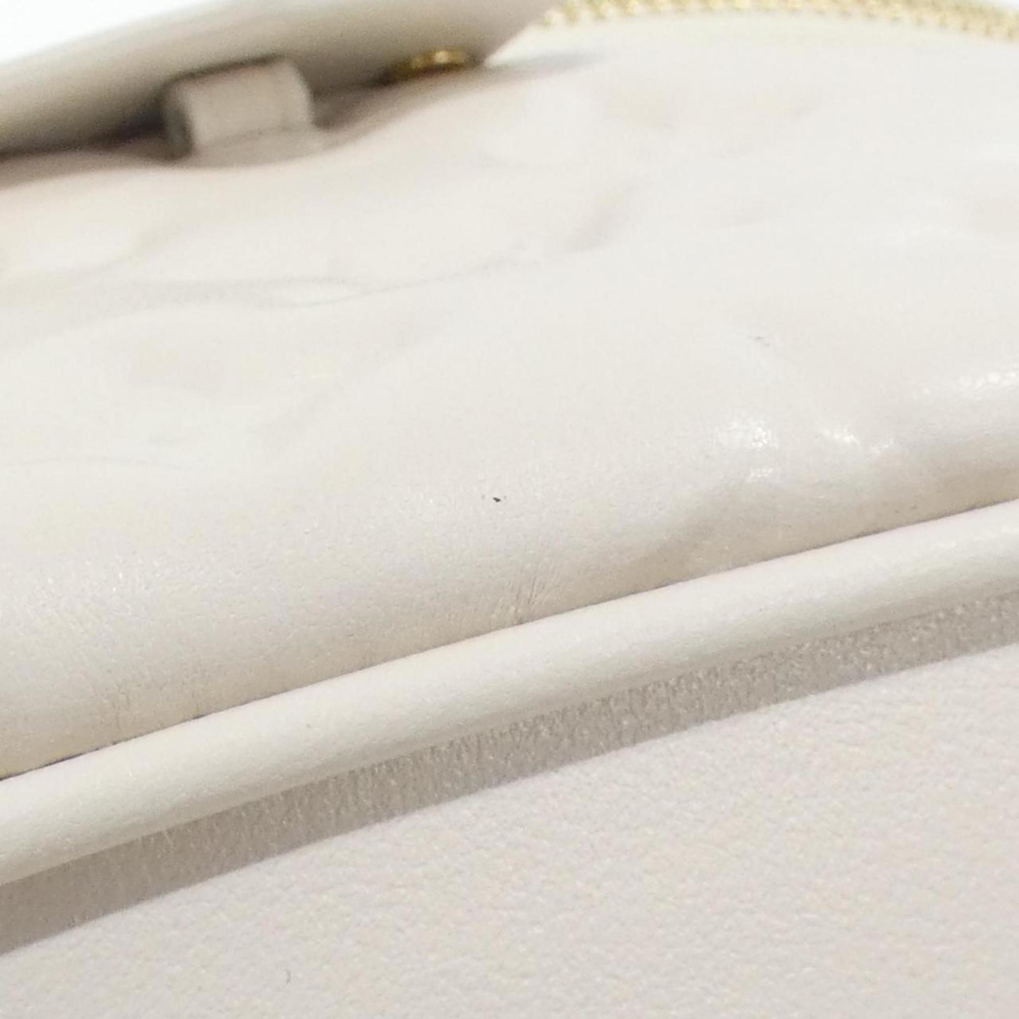 Louis Vuitton Ivory Leather Shoulder Bag Vanity Bag (Pre-Owned)