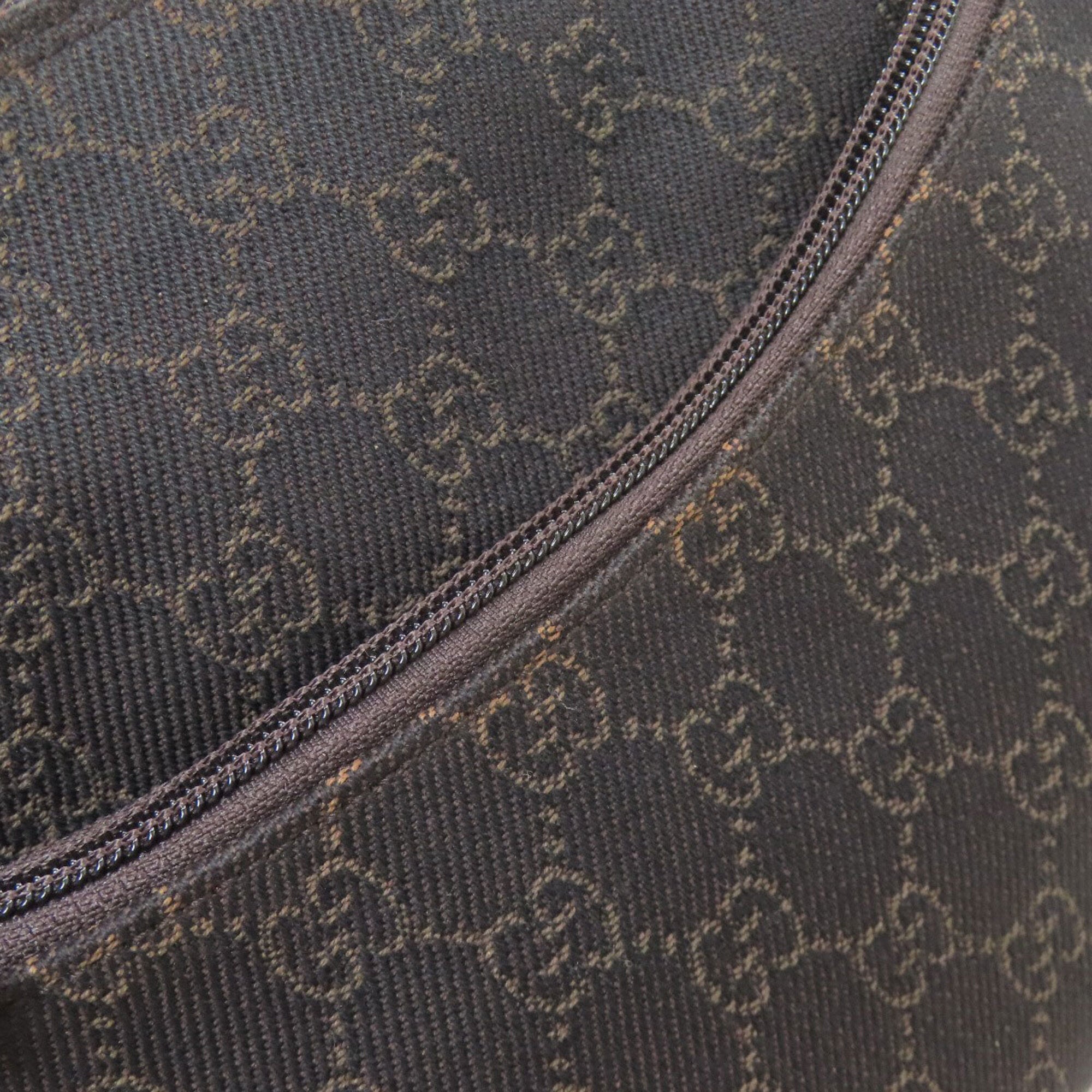 Gucci Dark Brown Canvas Shoulder Bag (Pre-Owned)
