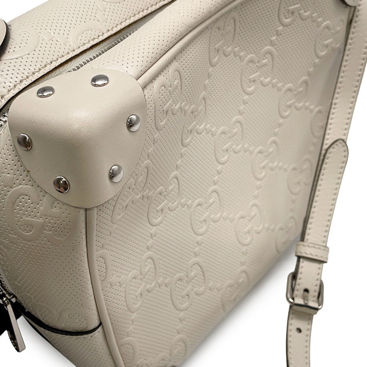 Gucci Ivory White Leather Handbag Shoulder Bag (Pre-Owned)