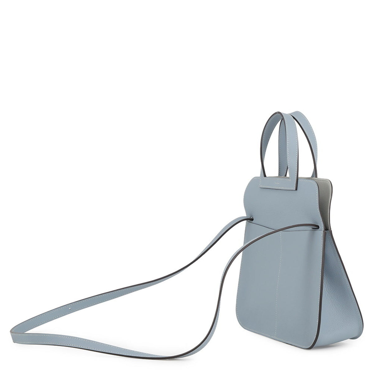 Hermes Blue Blue Lin Leather Handbag (Pre-Owned)