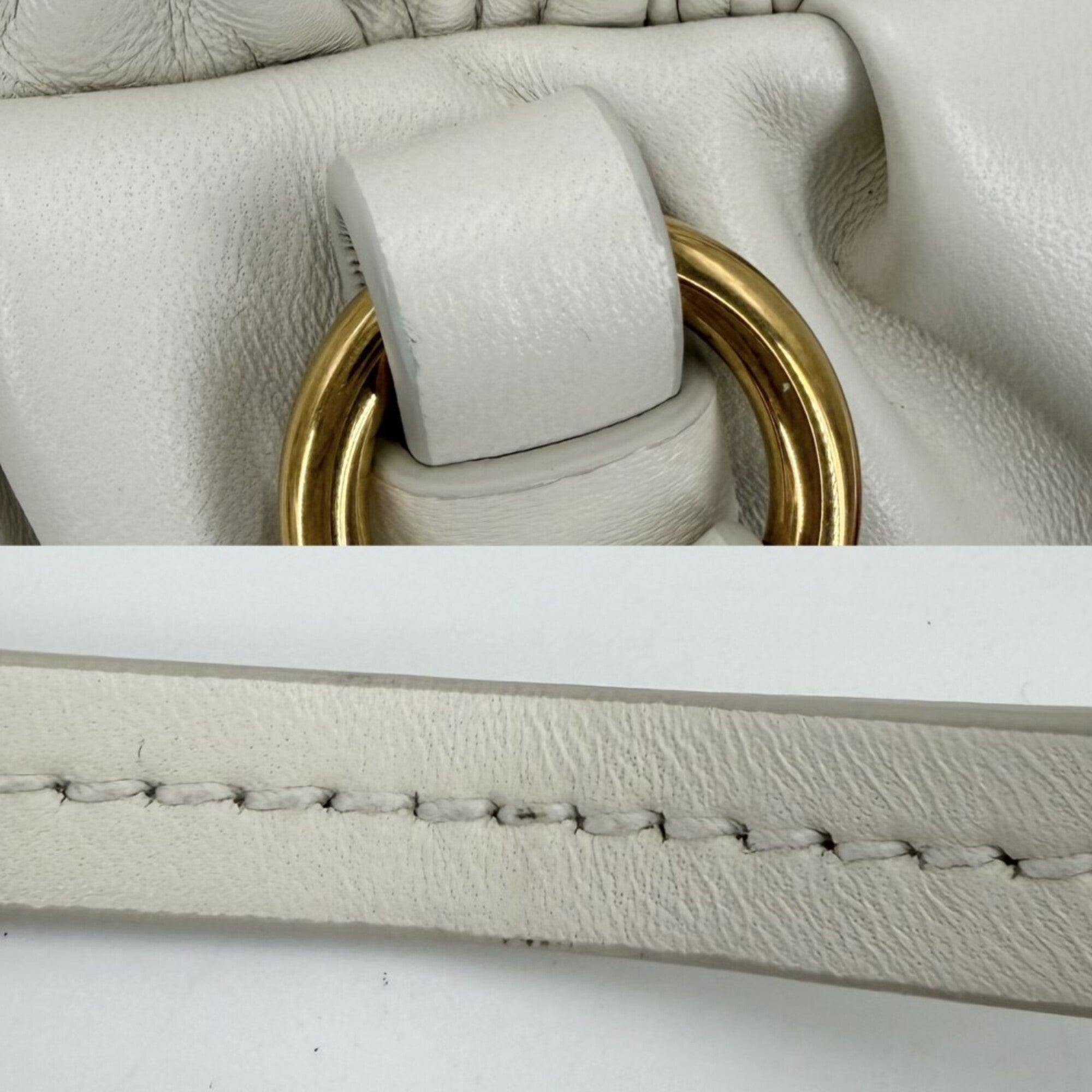 Miu Miu Ivory Leather Handbag (Pre-Owned)