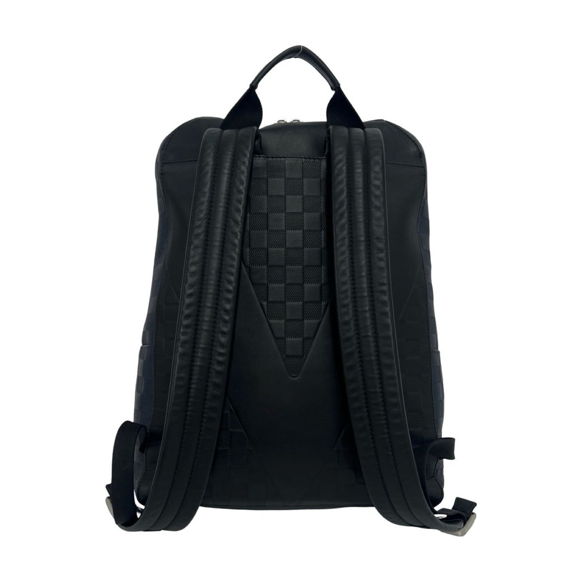Louis Vuitton Black Navy Leather Backpack (Pre-Owned)
