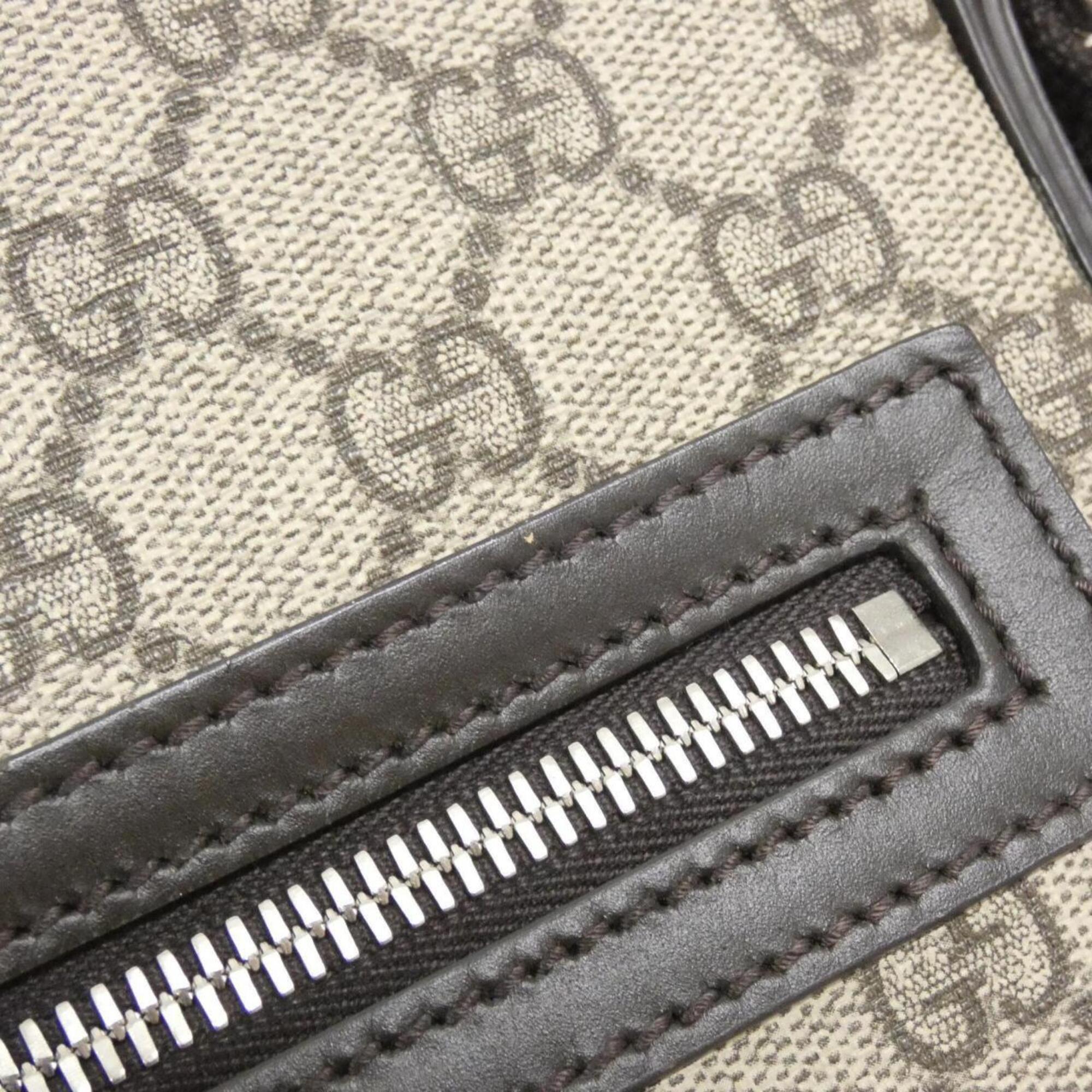 Gucci Beige Brown Gg Supreme Canvas Shoulder Bag (Pre-Owned)