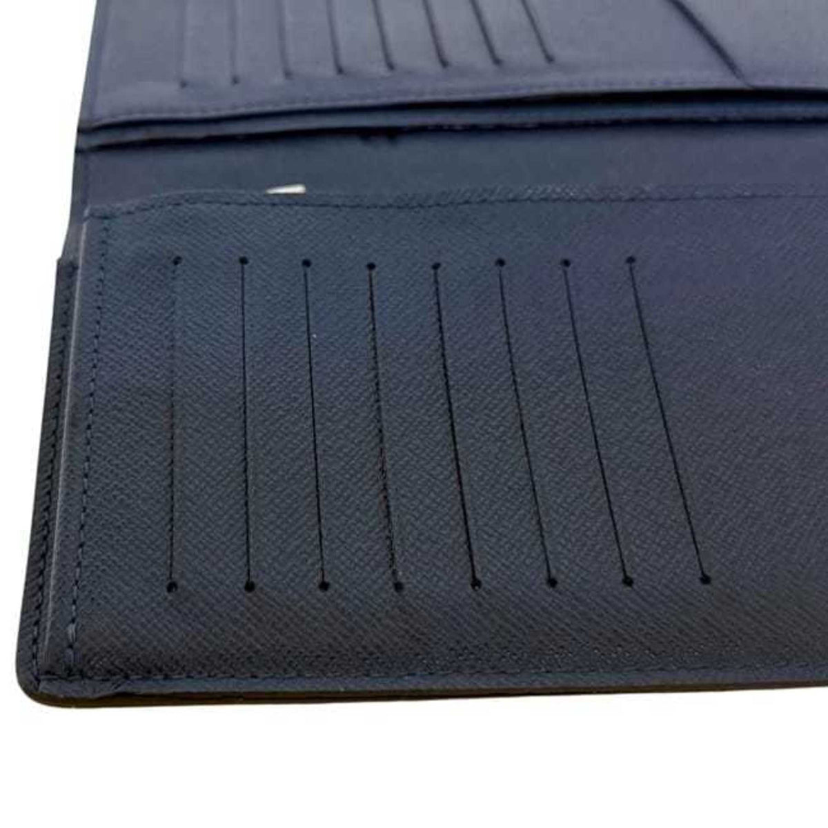 Louis Vuitton Navy Taiga Leather Long Wallet (Bi-Fold) (Pre-Owned)
