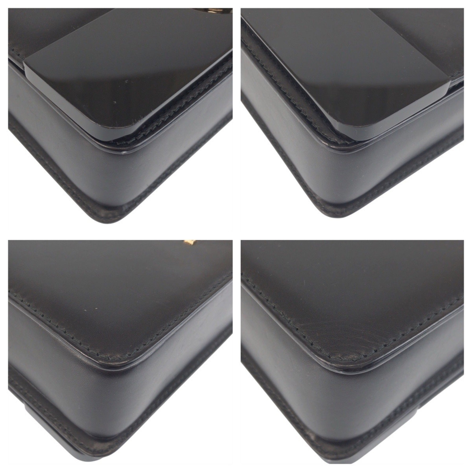 Bvlgari Black Leather Plastic Pochette Shoulder Bag (Pre-Owned)