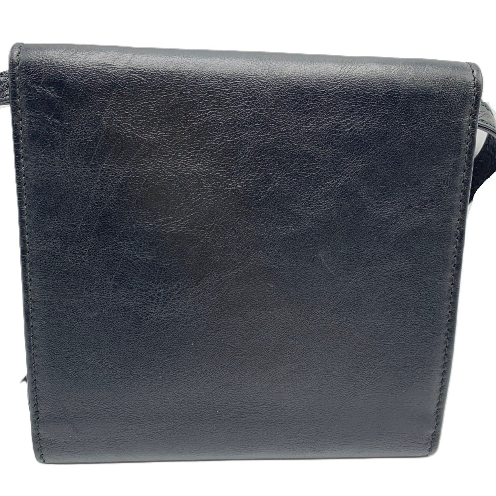 Balenciaga Black Leather Chain/Shoulder Wallet (Pre-Owned)