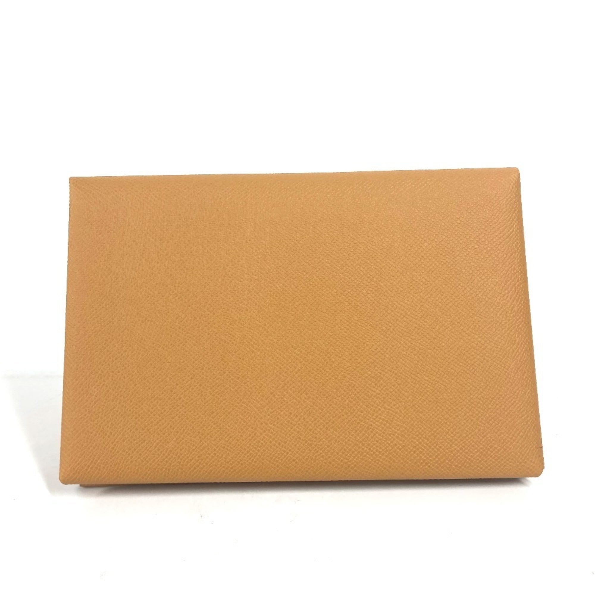 Hermes Brown Pink Epsom Leather Clutch Bag (Pre-Owned)