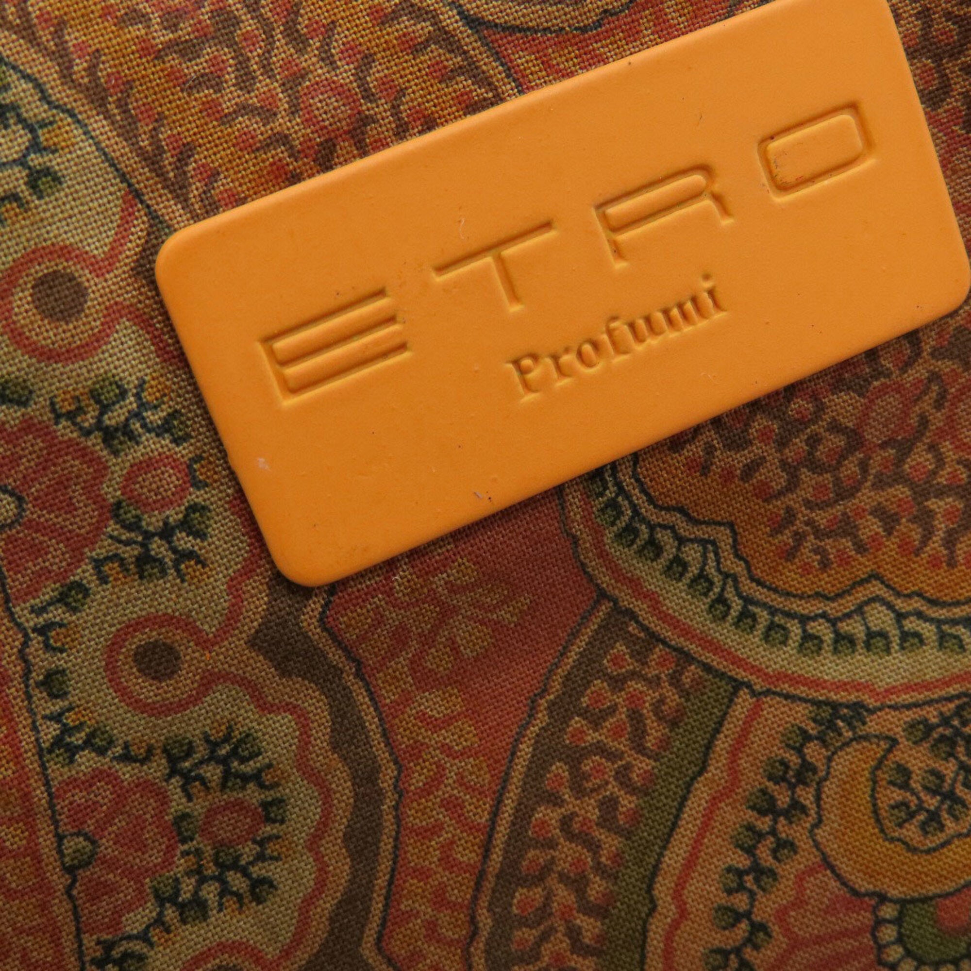 Etro Brown Orange Nylon Shoulder Bag (Pre-Owned)