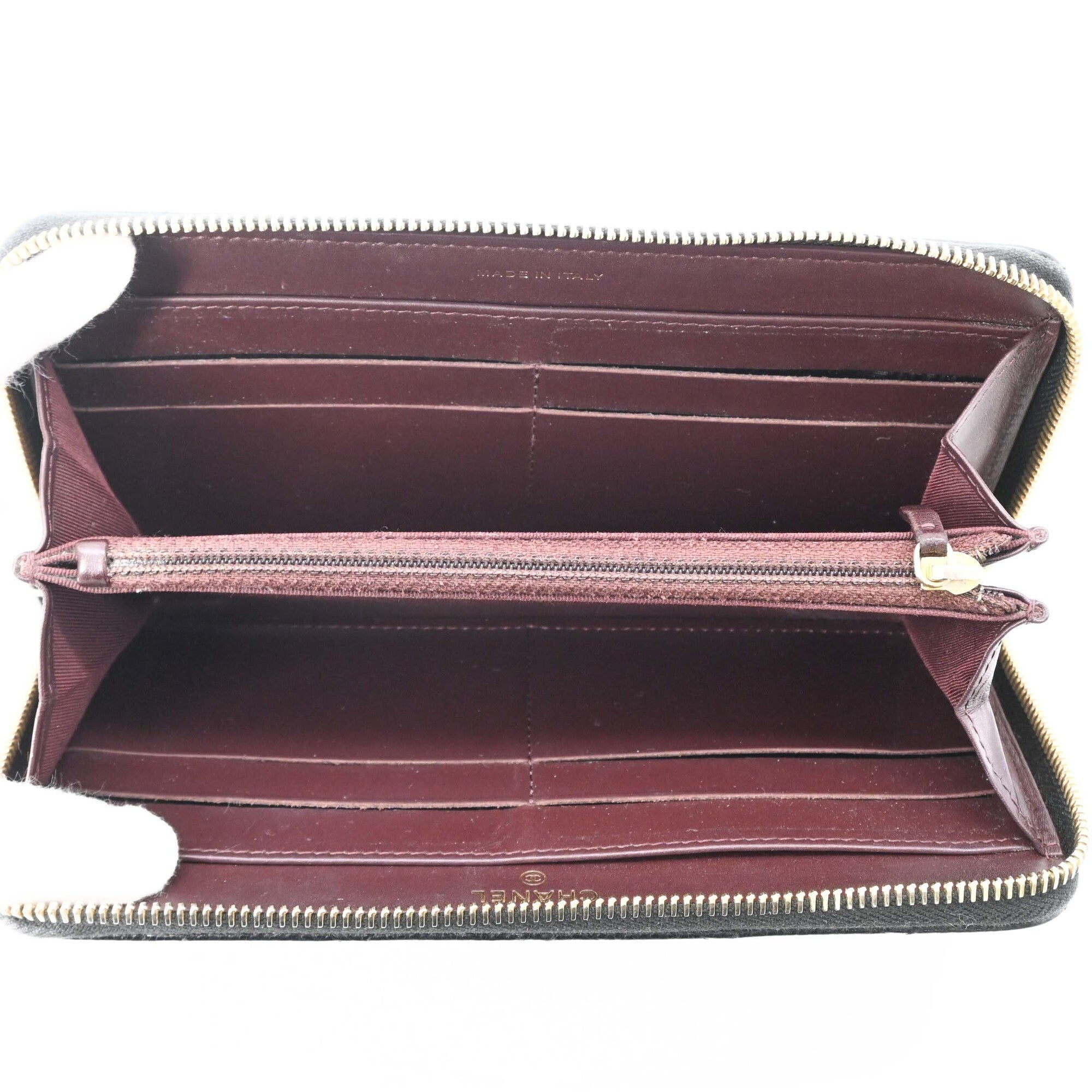 Chanel Black Grained Calfskin Coin Purse/Coin Case (Pre-Owned)