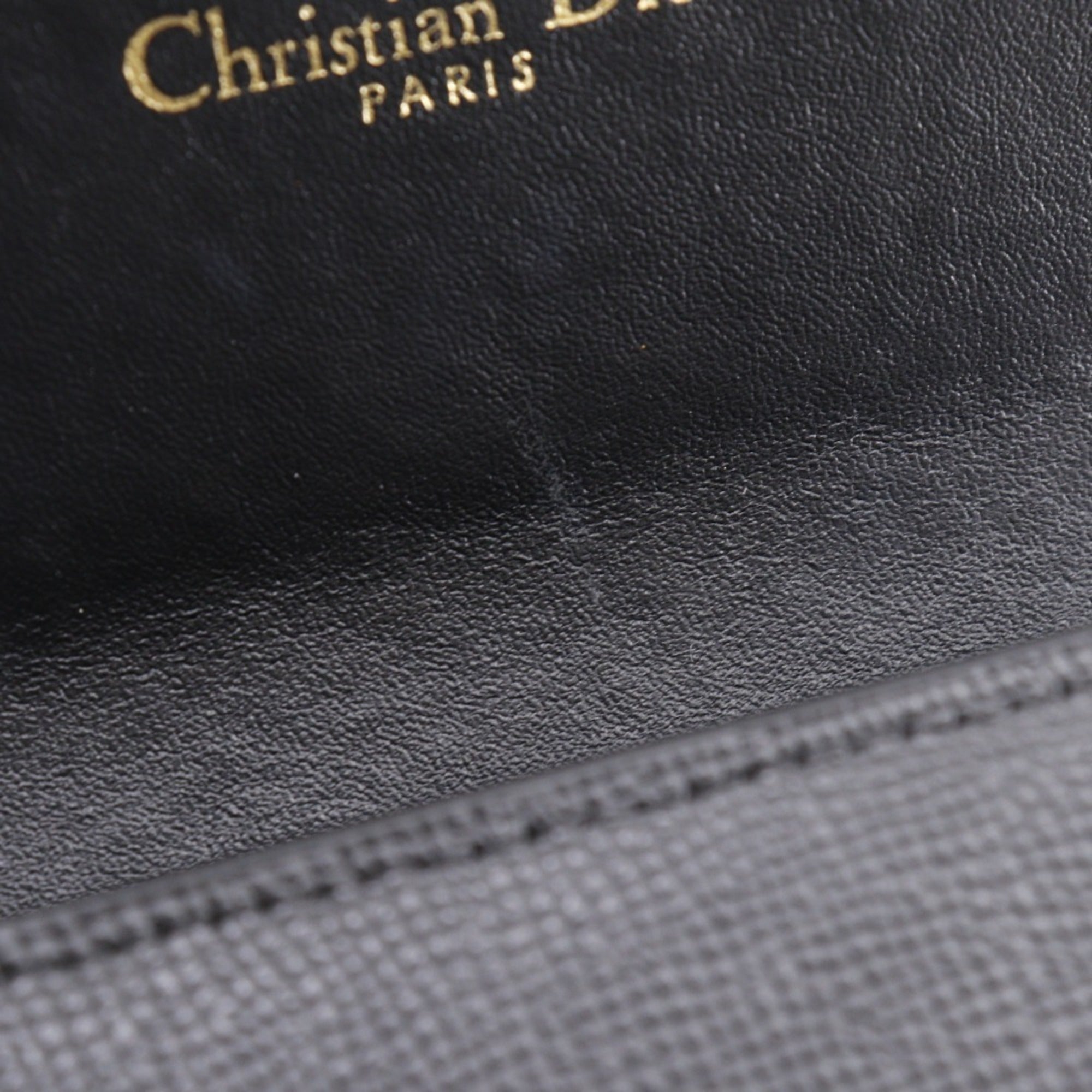 Christian Dior Black Leather Wallet (Tri-Fold) (Pre-Owned)