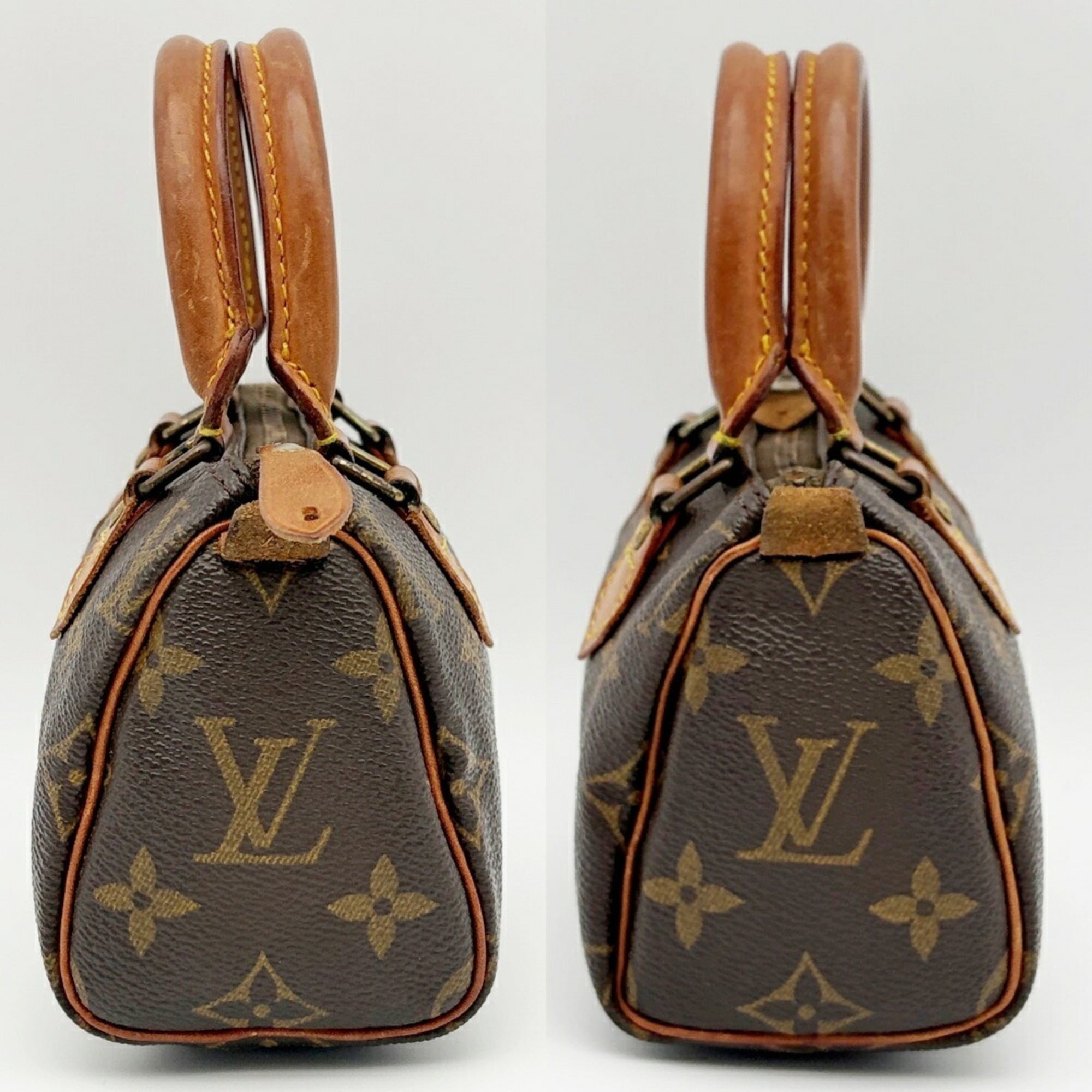 Louis Vuitton Brown Monogram Canvas Leather Boston Bag (Pre-Owned)