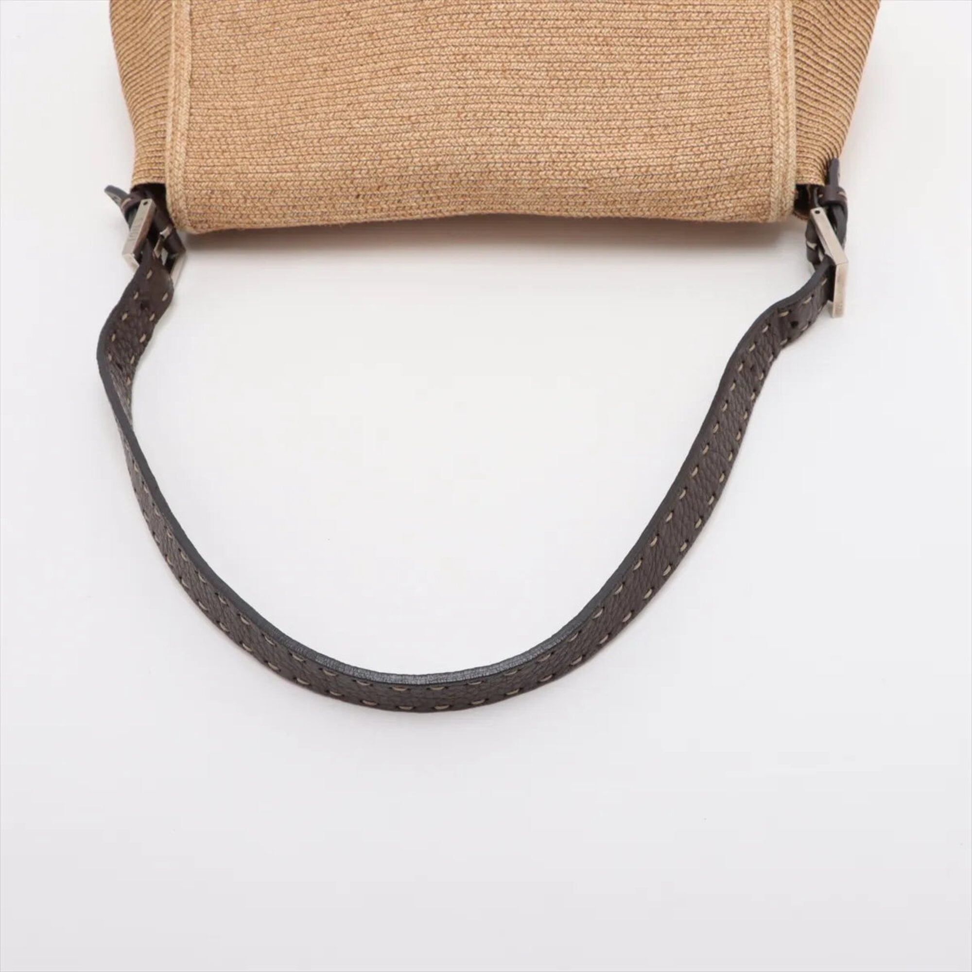Fendi Light Brown Leather Shoulder Bag Tote Bag (Pre-Owned)
