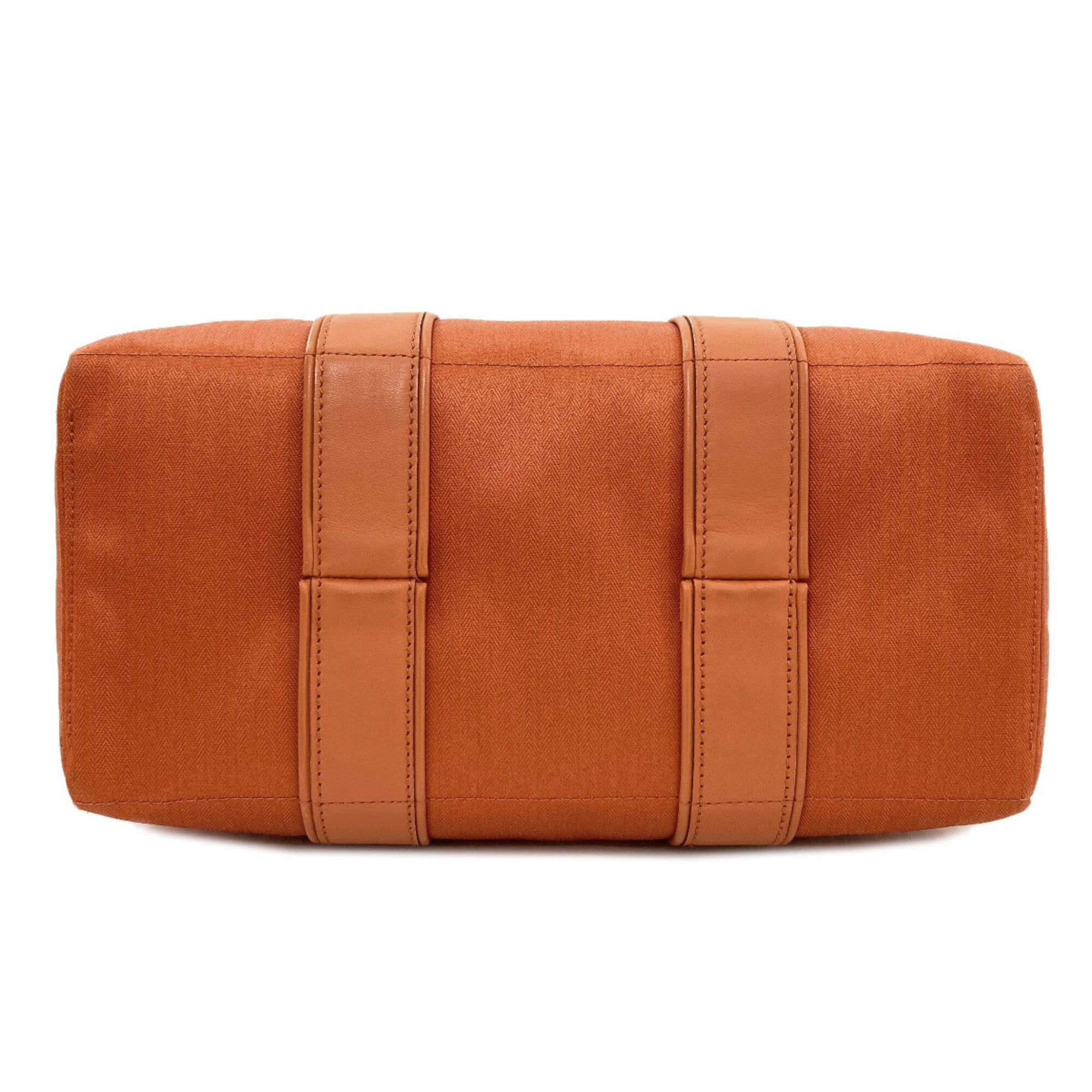Hermes Acapulco Orange Cotton Polyester Handbag (Pre-Owned)