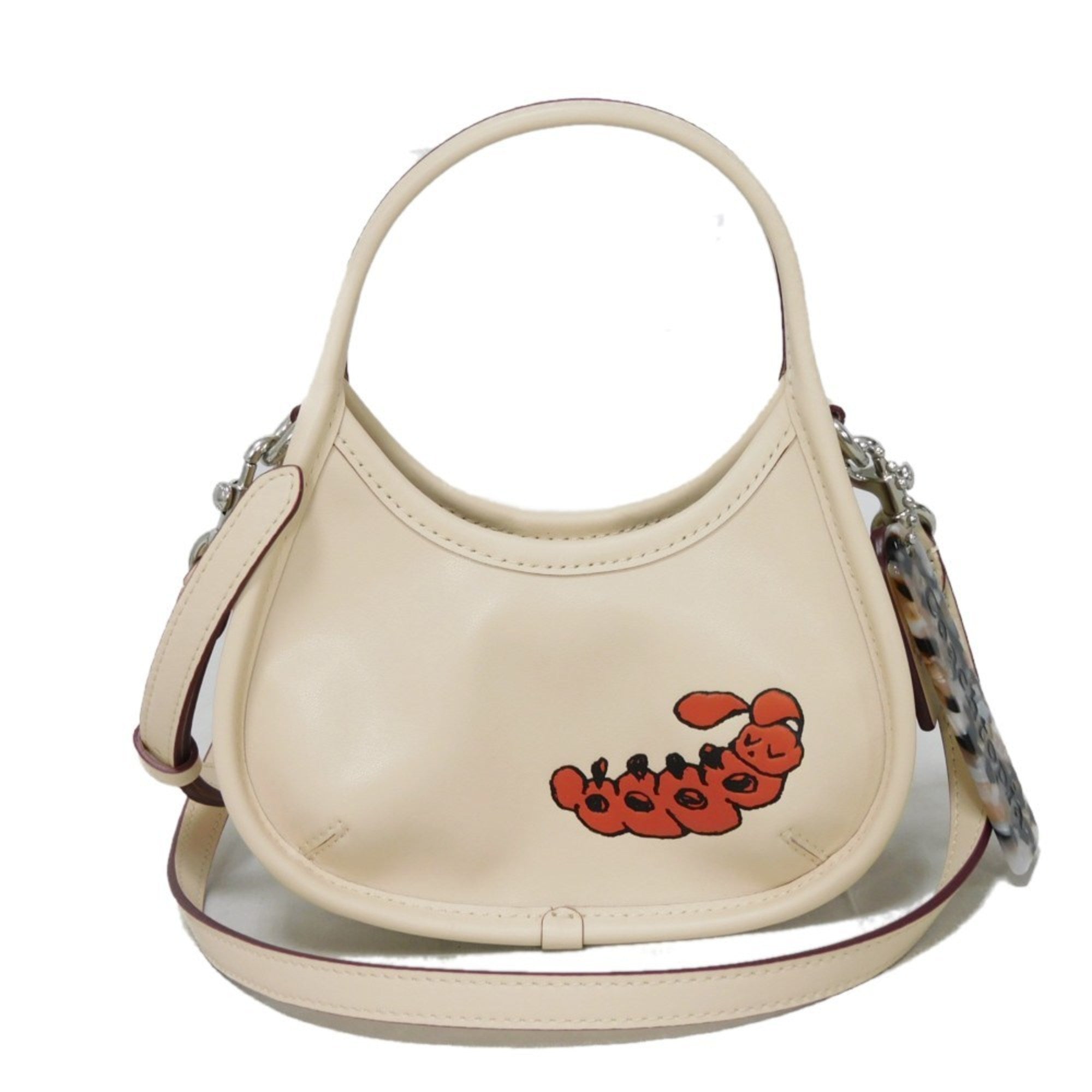 Coach White Leather Handbag Shoulder Bag (Pre-Owned)