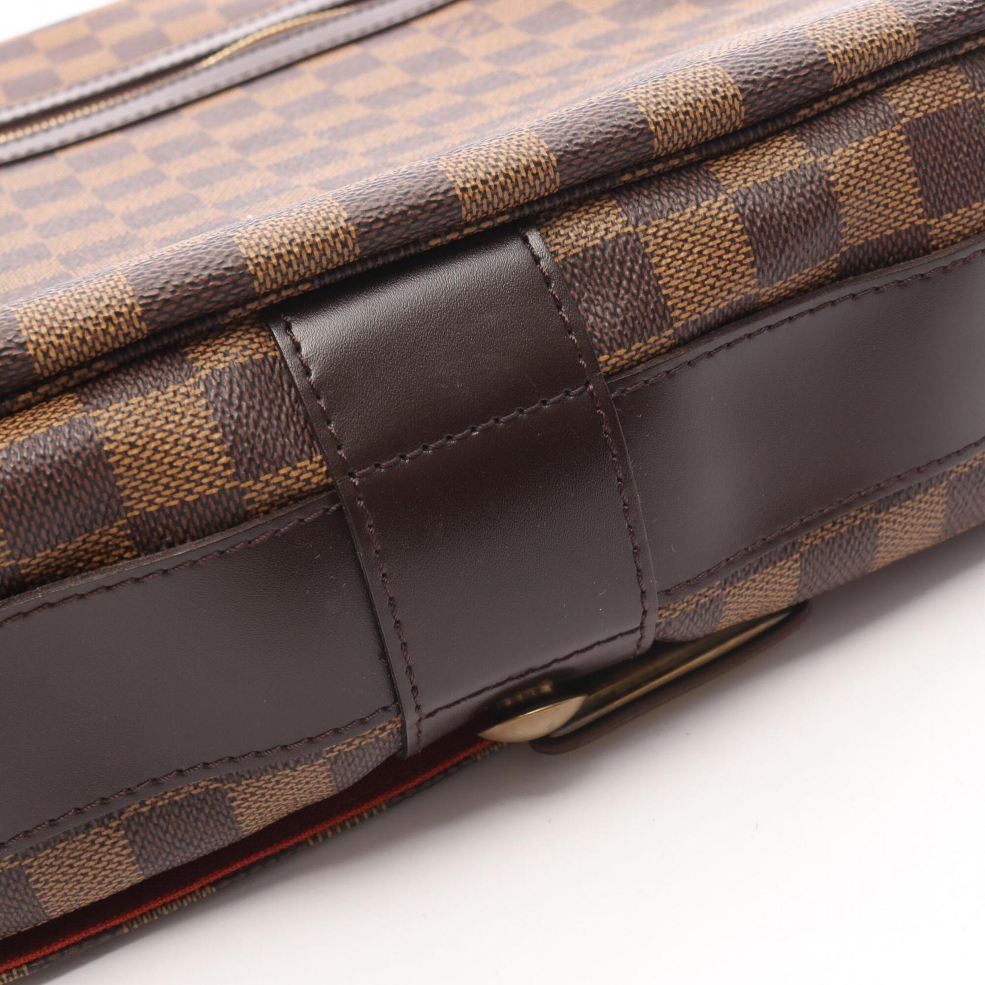 Louis Vuitton Brown Ebene Coated Canvas Pvc Damier Canvas Leather Handbag Shoulder Bag (Pre-Owned)