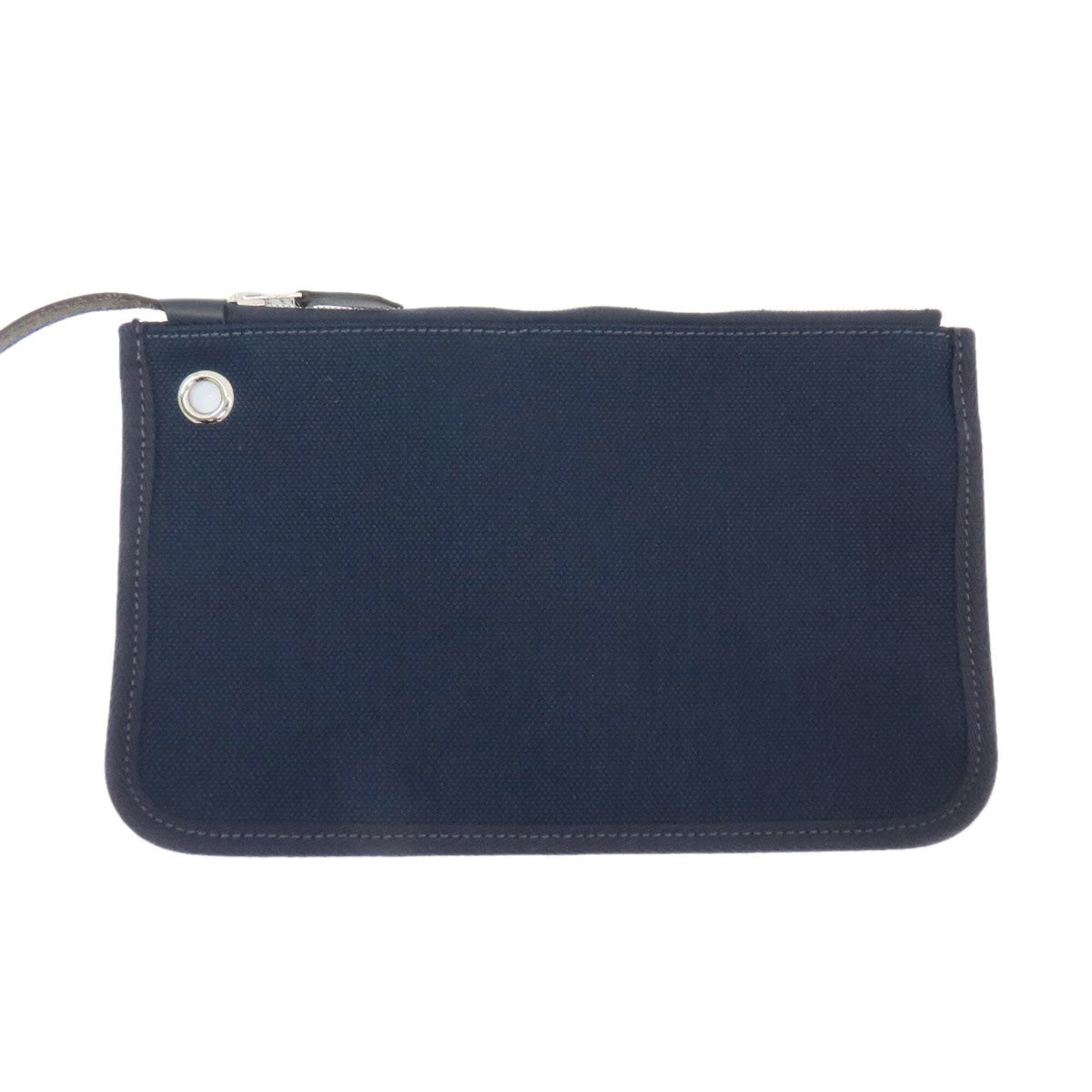 Hermes Navy Toile Officier Handbag (Pre-Owned)