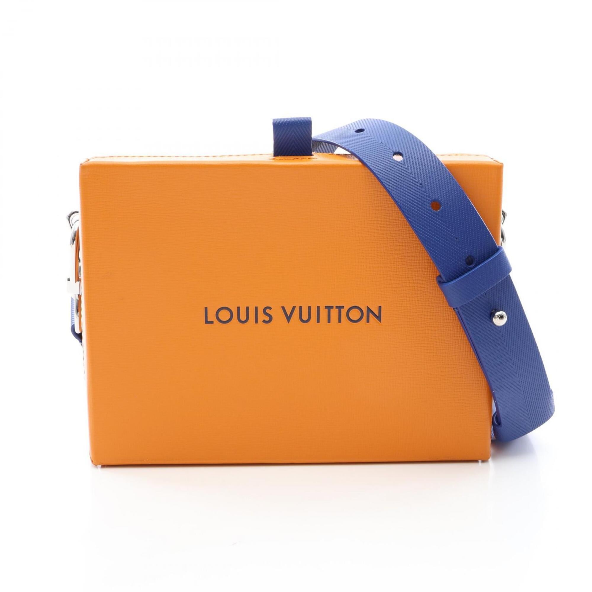Louis Vuitton Blue Orange Leather Handbag Shoulder Bag (Pre-Owned)